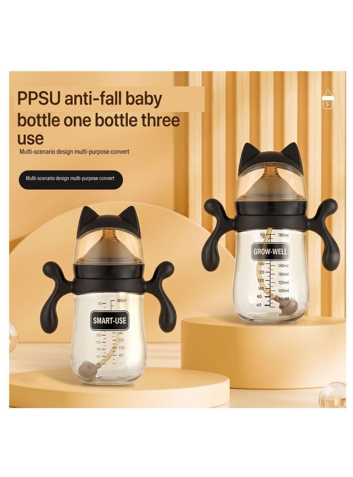 Vaso Entrenador Bebé Diseño Gatito 350ml Con Asas -3
