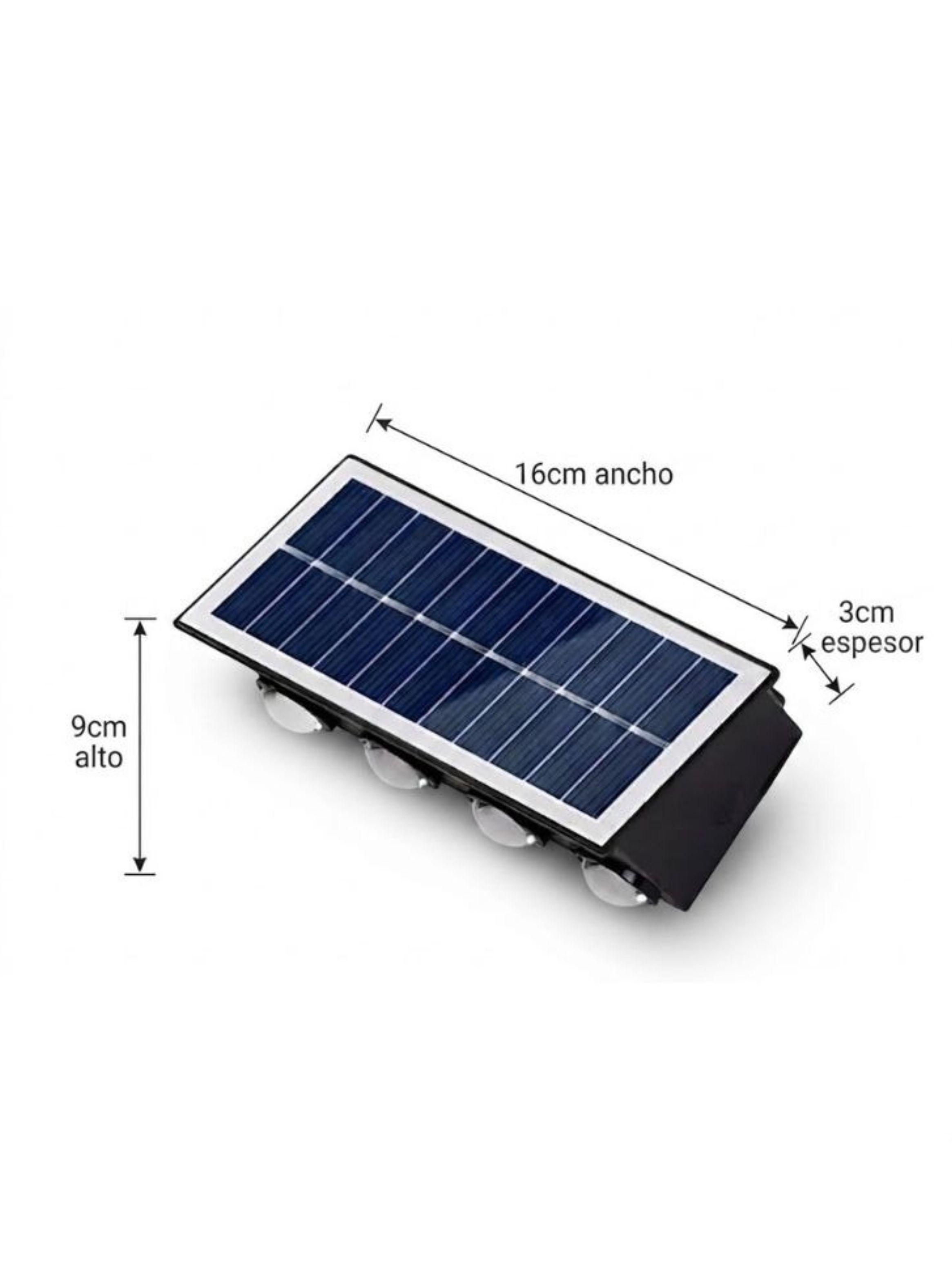 Foco Solar Led Exterior Aplique Pared Jardin Impermeable-3