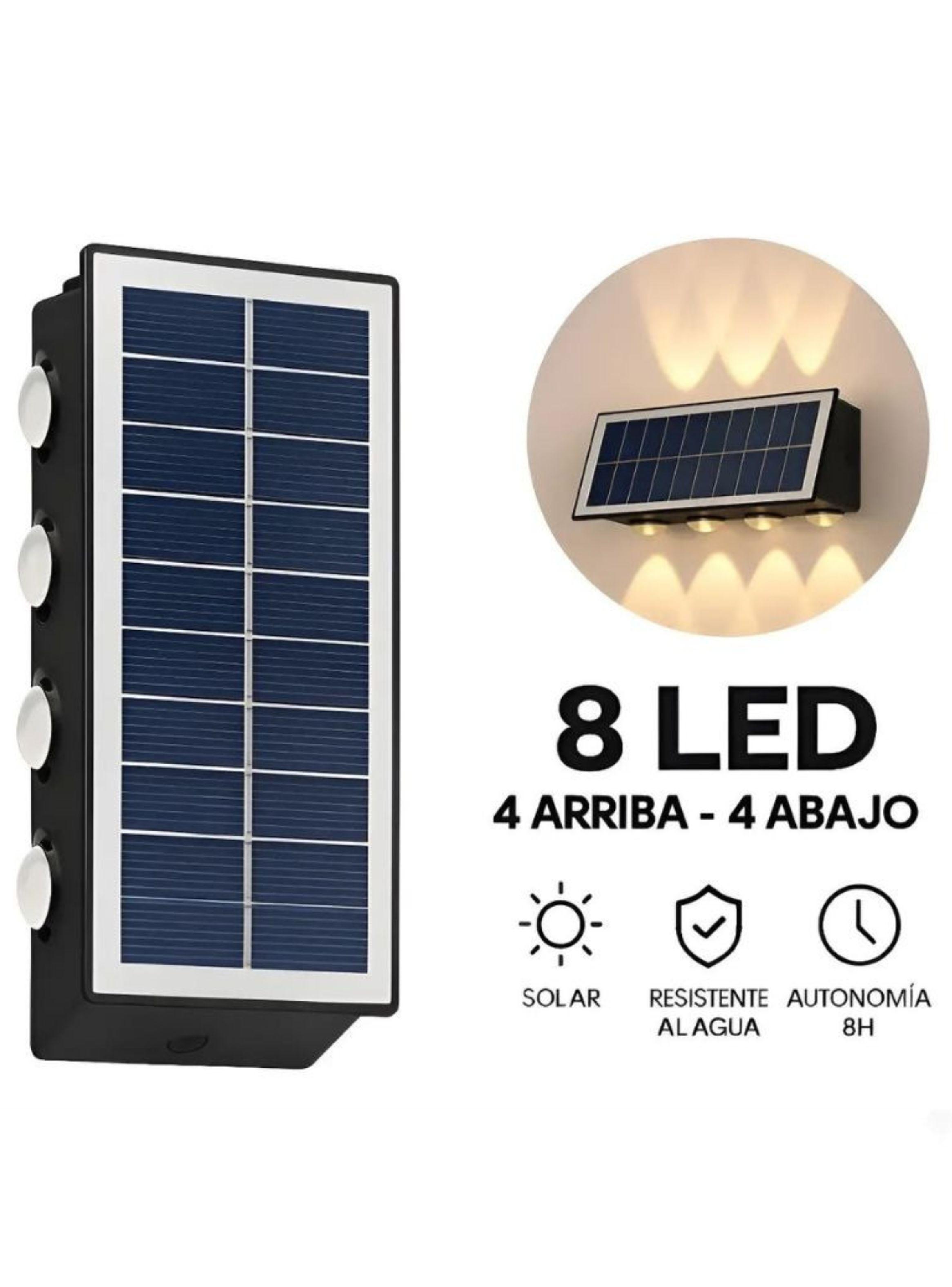 Foco Solar Led Exterior Aplique Pared Jardin Impermeable-4