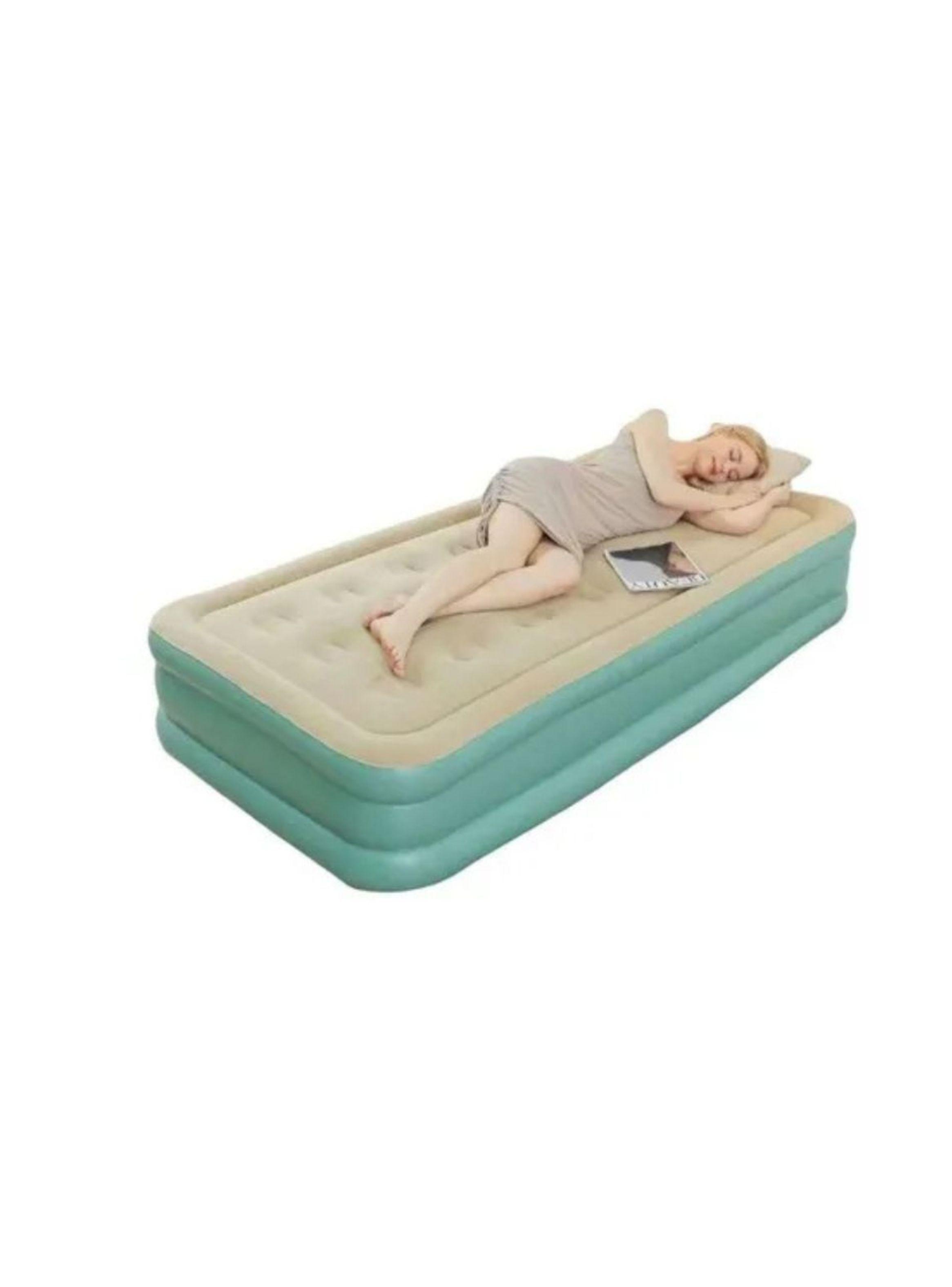 Colchon Inflable Individual Verde 190x100x40cm-0