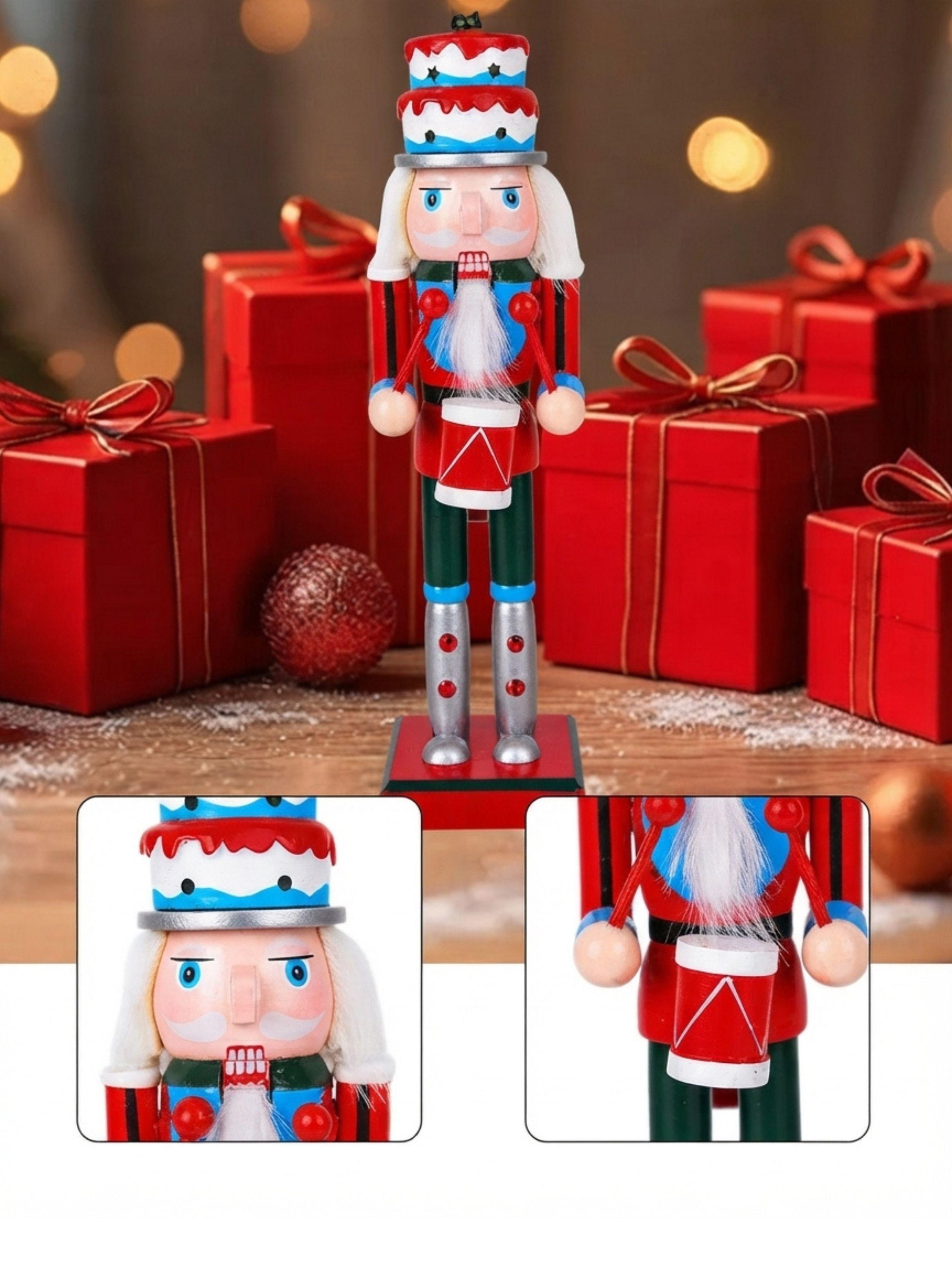 Cascanueces Navideño De Madera Sombrero De Pastel 25cm-4