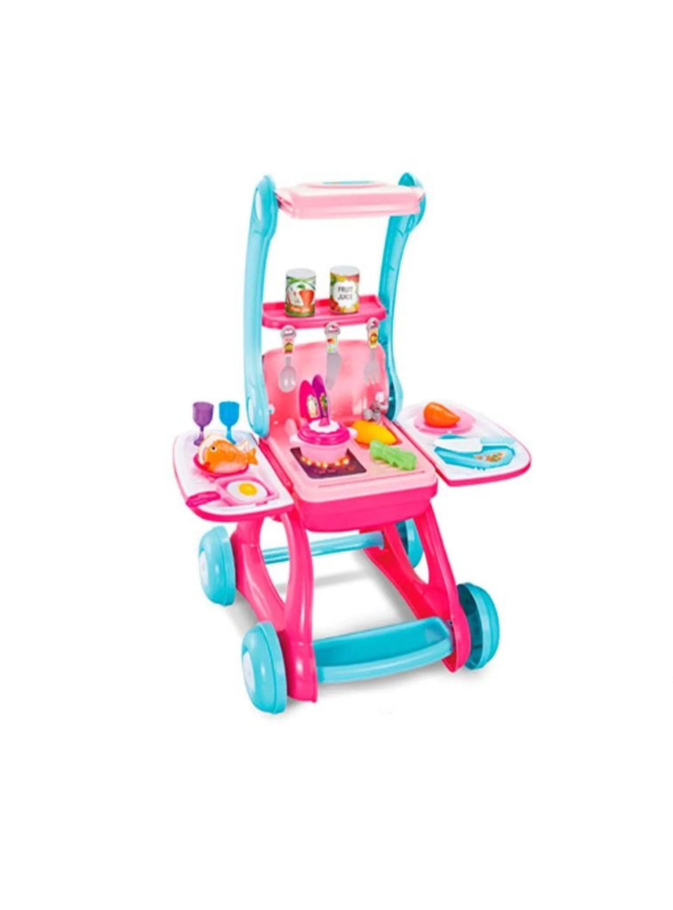 Set Carrito De Supermercado Cocina Juguete 2 En 1 Niños-0