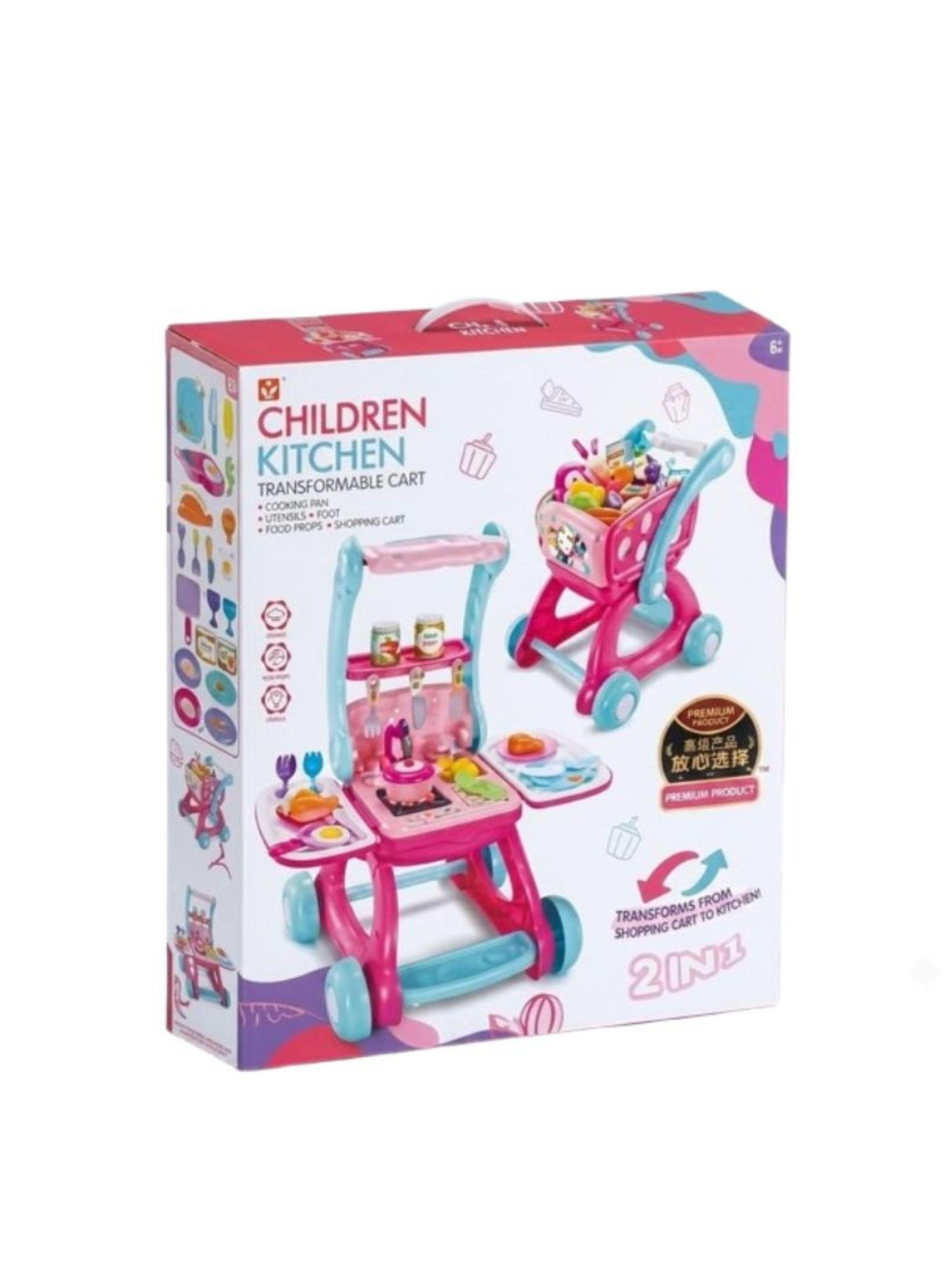 Set Carrito De Supermercado Cocina Juguete 2 En 1 Niños-2