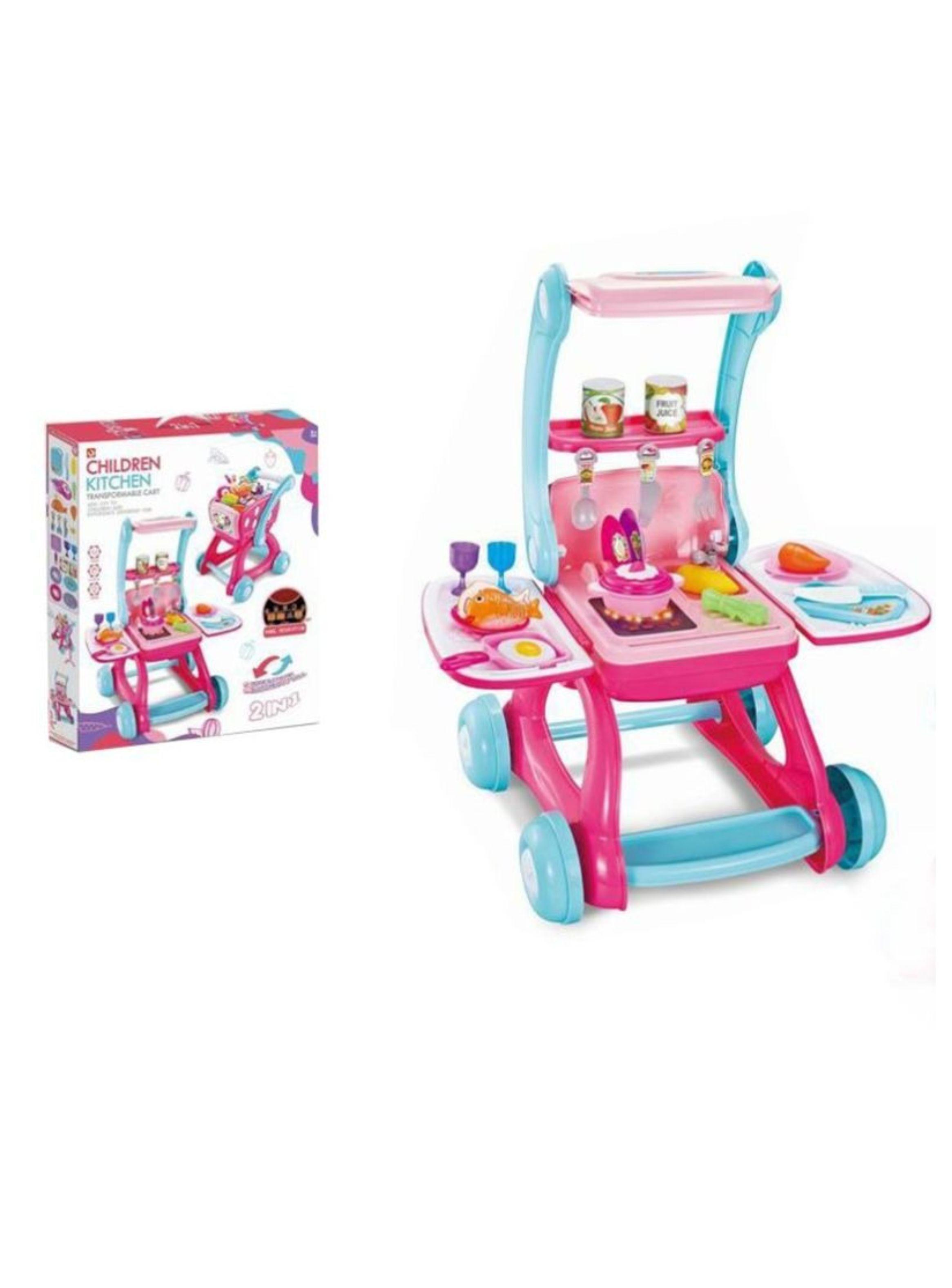 Set Carrito De Supermercado Cocina Juguete 2 En 1 Niños-4