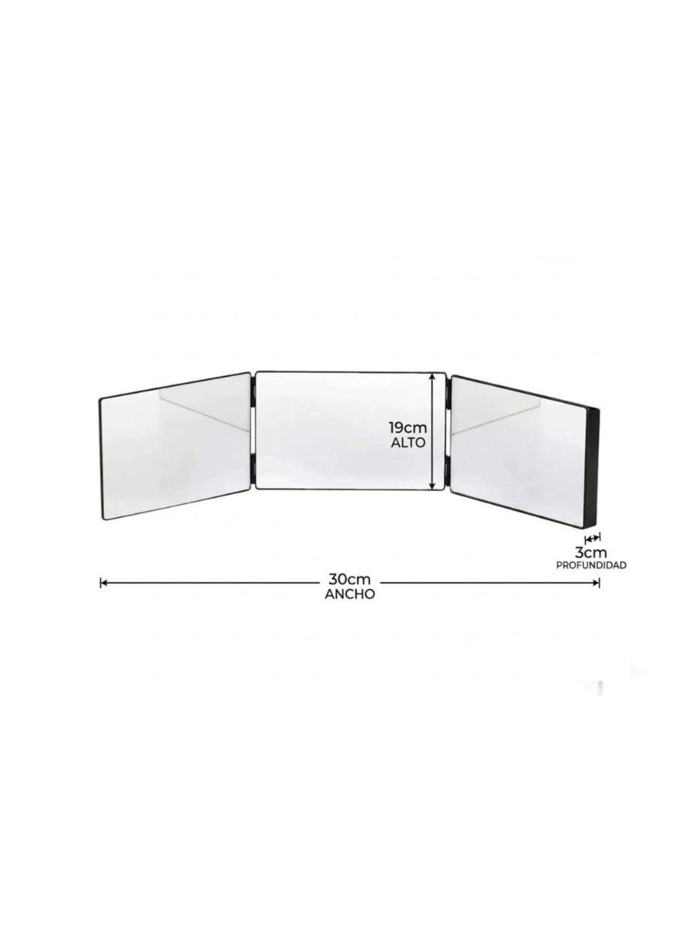 Espejo Triple Plegable Vista 360° Luz Led-3