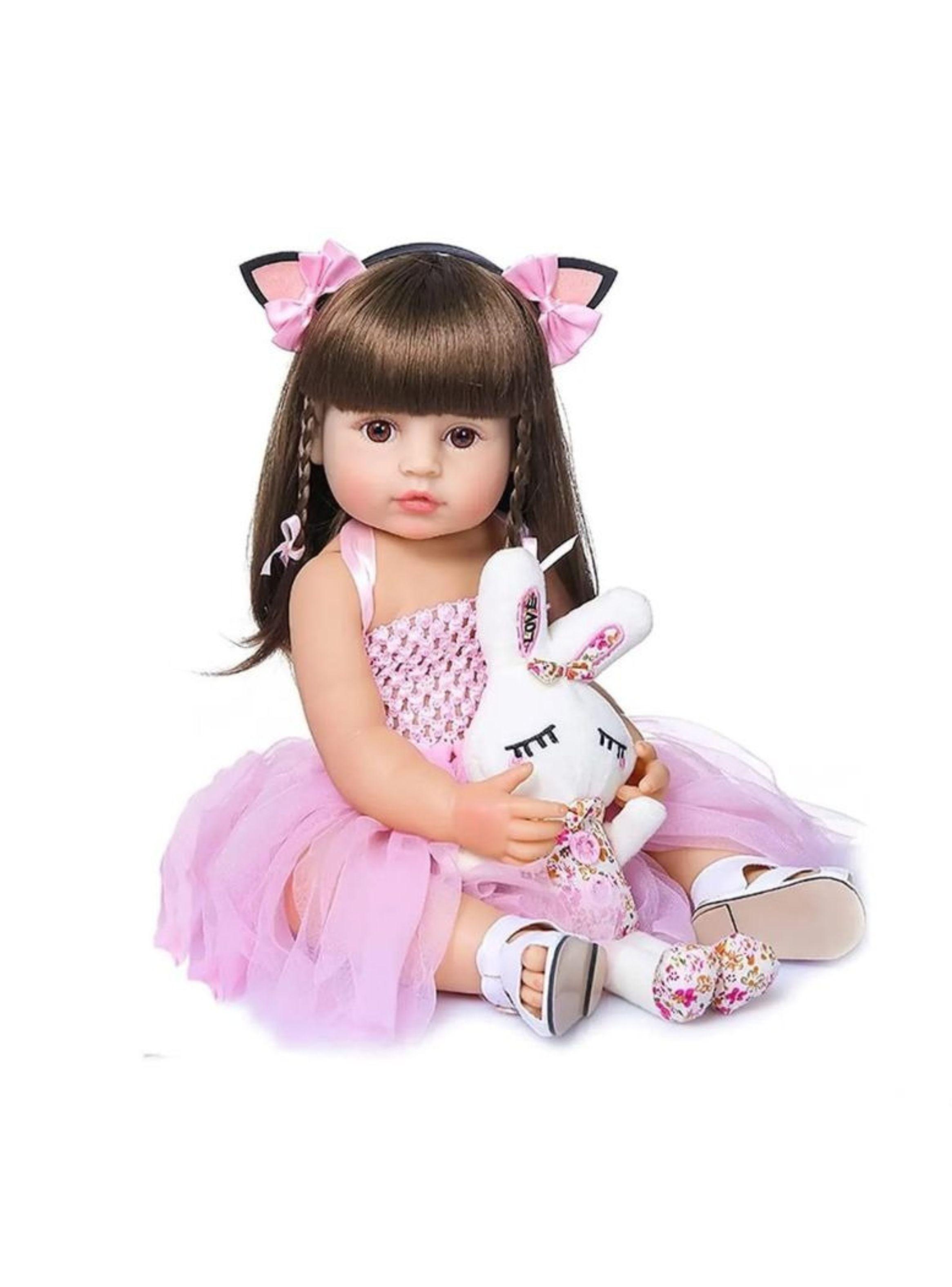  Muñeca Reborn Silicona Realista Juguete Niñas Bebé-2