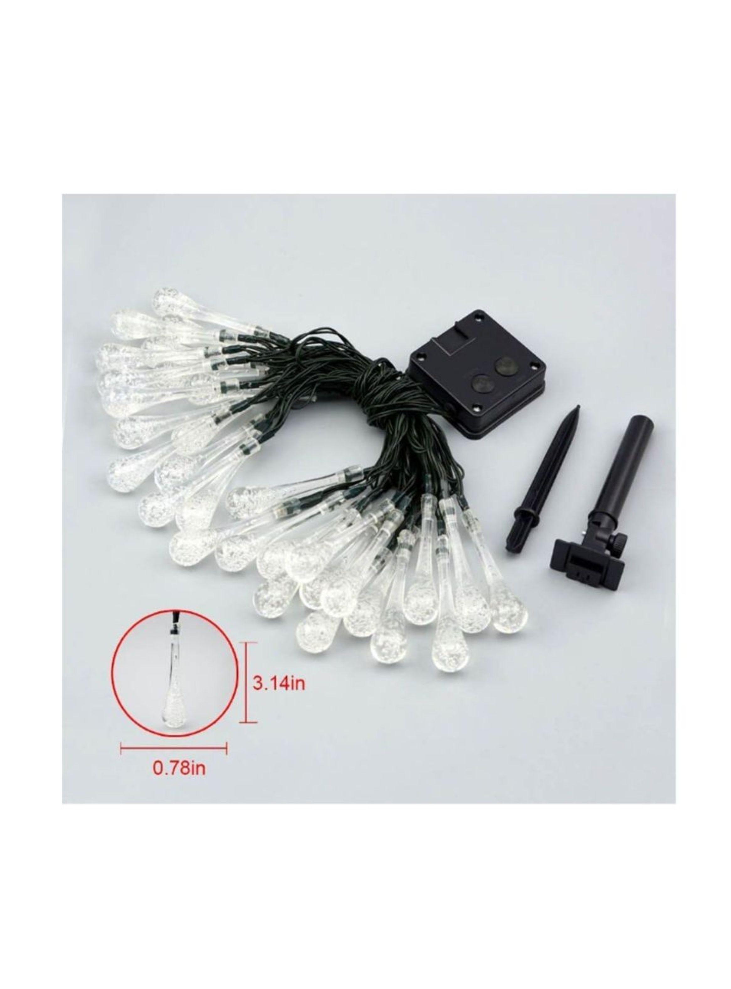 Luces Solares De Gotas 20 LED Amarillas De 4 Metros-2