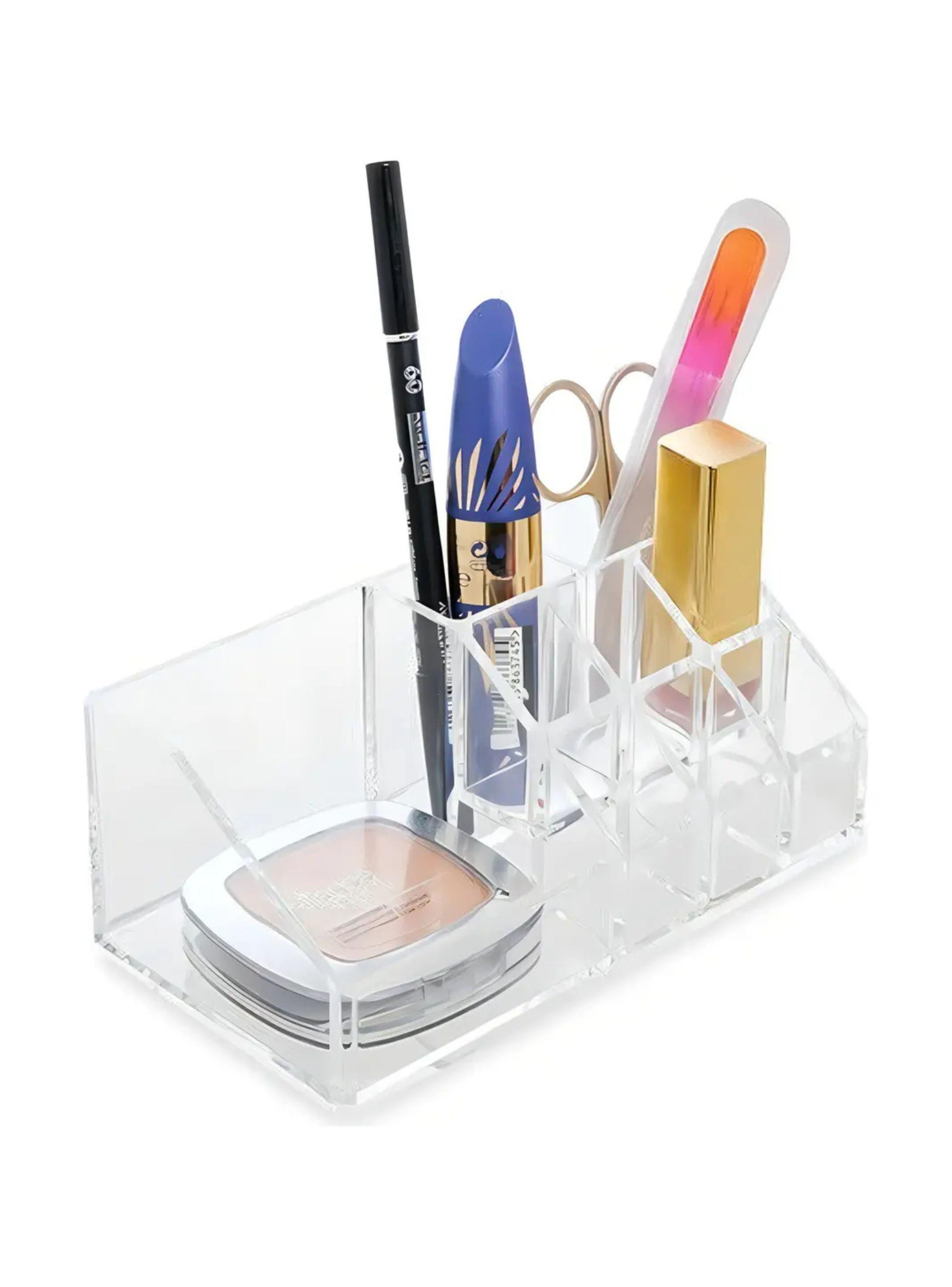 Organizador Maquillaje Acrílico Transparente Compartimentos Tocador-3