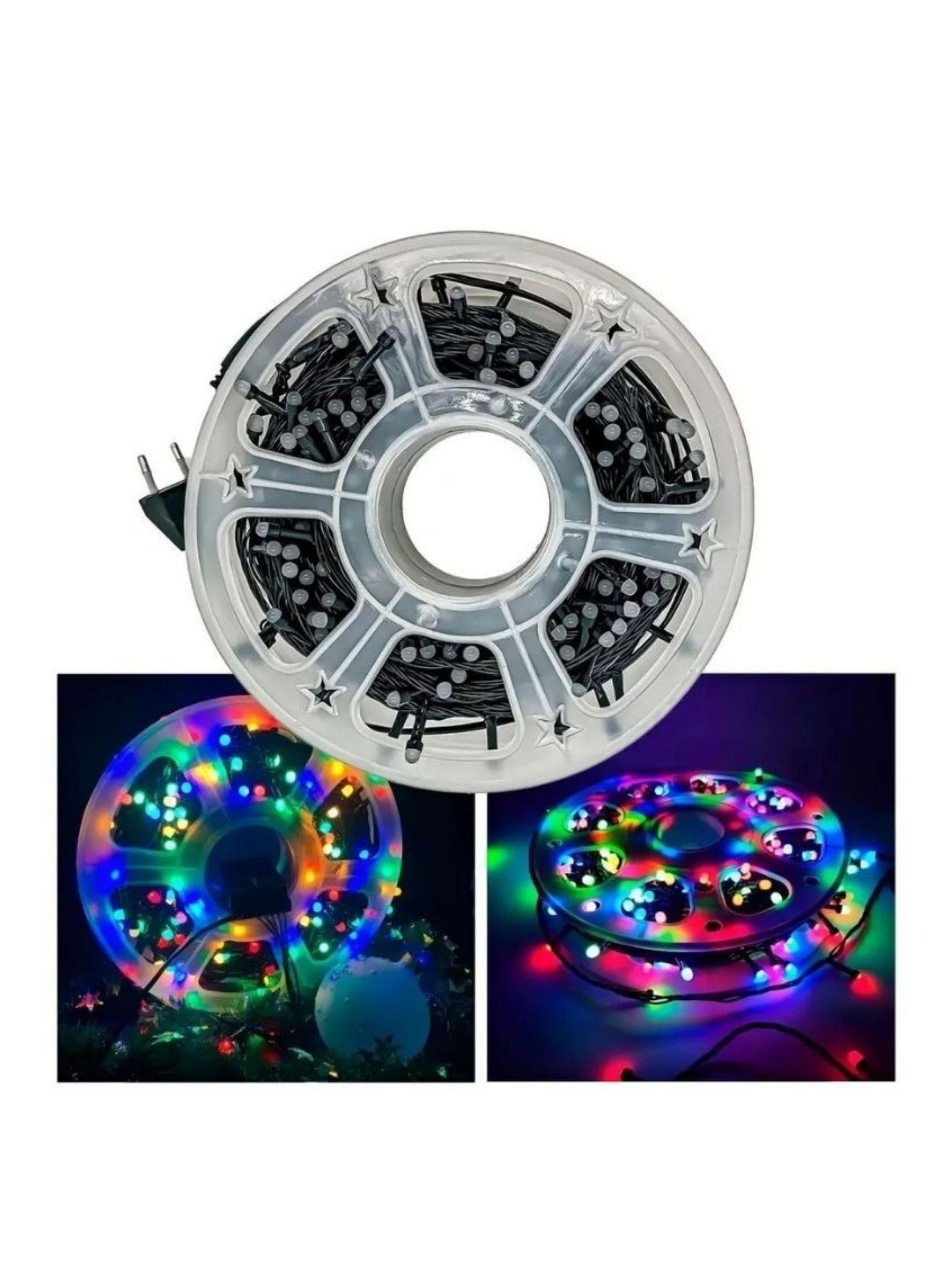 Guirnalda Led Para Arbol Fachada Jardin Navidad 300 Luces Multicolor 5M-2