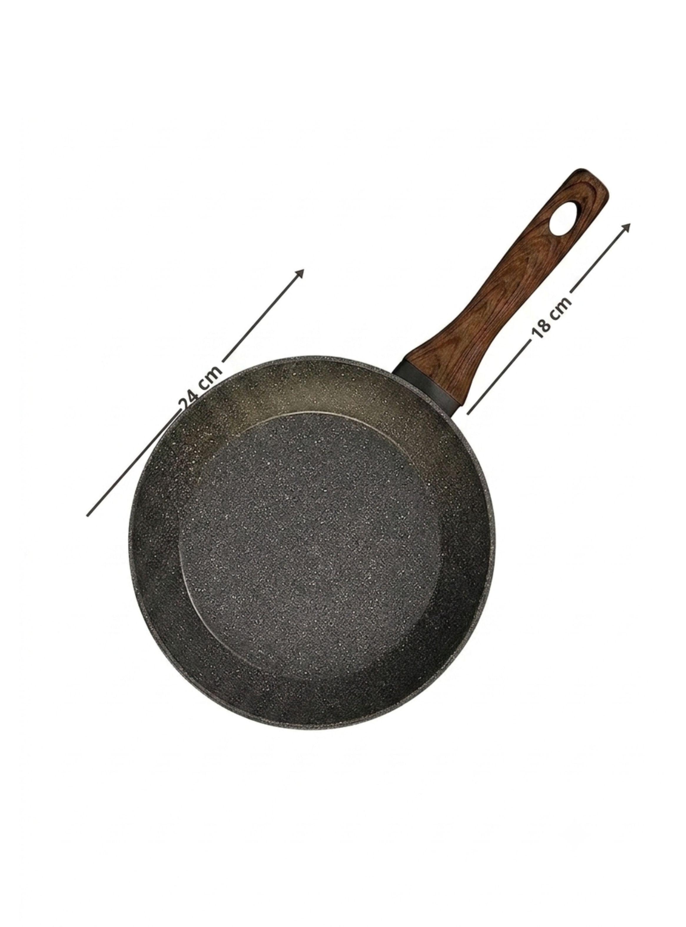 Sartén Antiadherente Hyllis 24cm Mango Madera Inducción-2