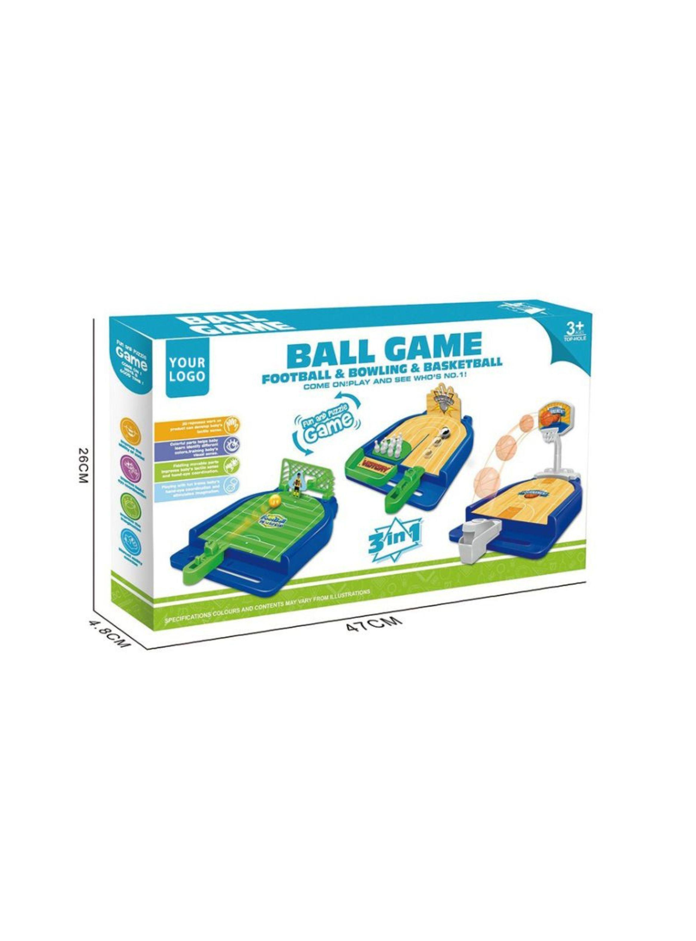 Juego De Mesa 3 En 1 Futbol Basquet Bowling Familiar-3