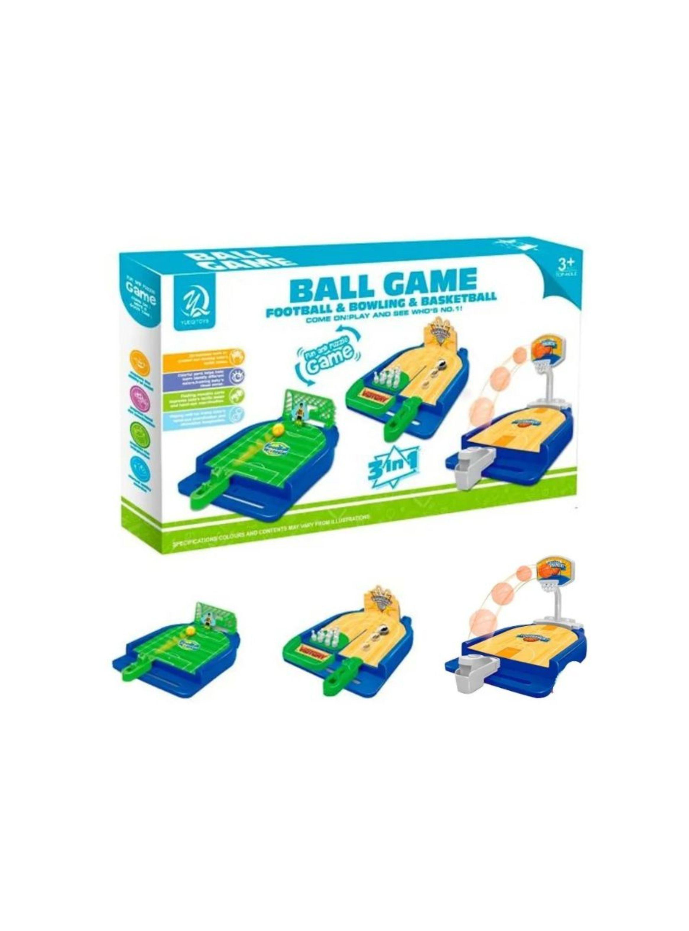 Juego De Mesa 3 En 1 Futbol Basquet Bowling Familiar-4