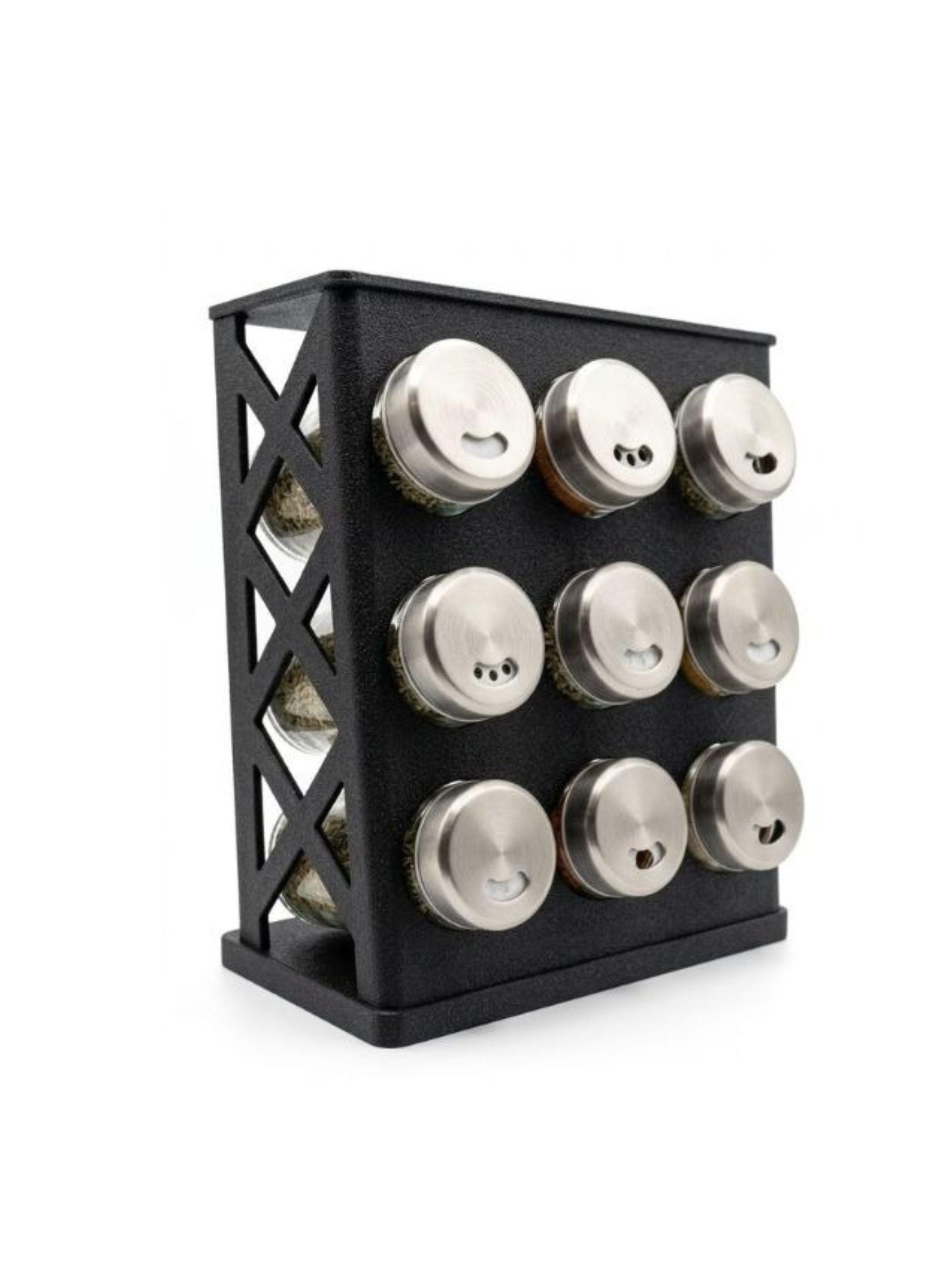  Organizador De Especias Condimentero De Mesa 9 Frascos-0