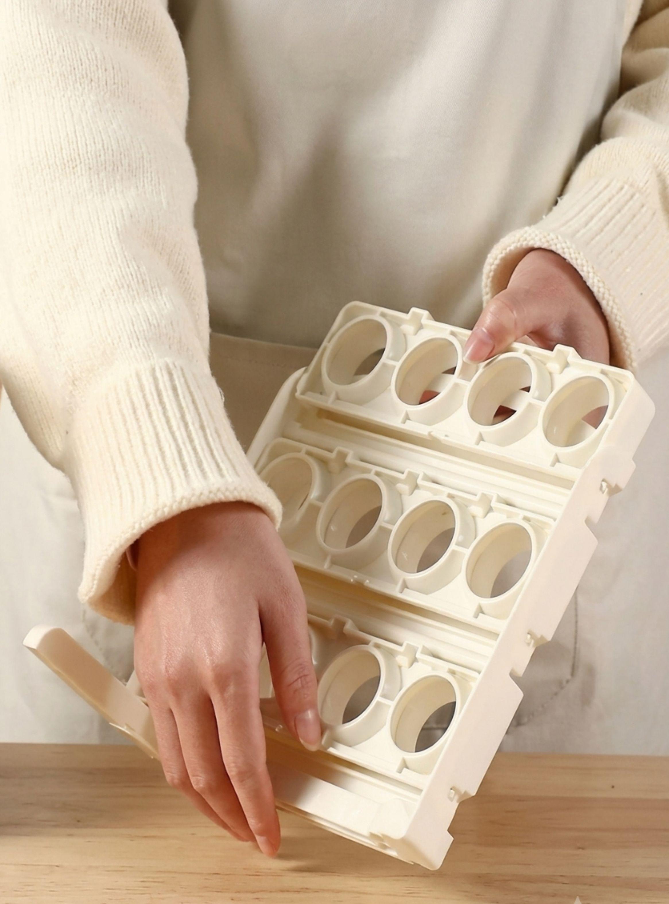 Organizador Porta Huevos Plegable 3 Niveles Soporte Cocina-2