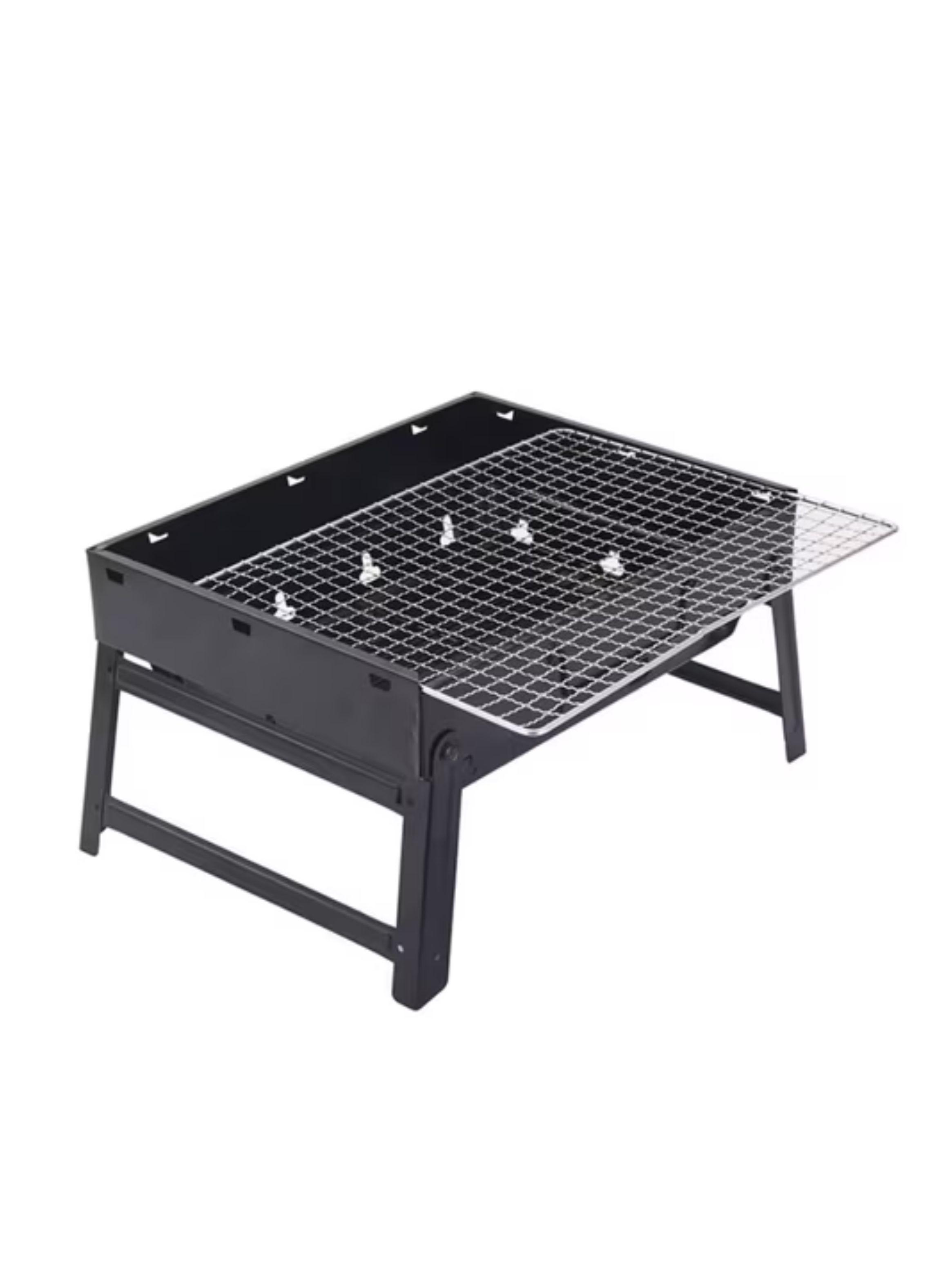 Parrilla Portátil A Carbón Plegable Para Camping Y Asado 36x29cm-3