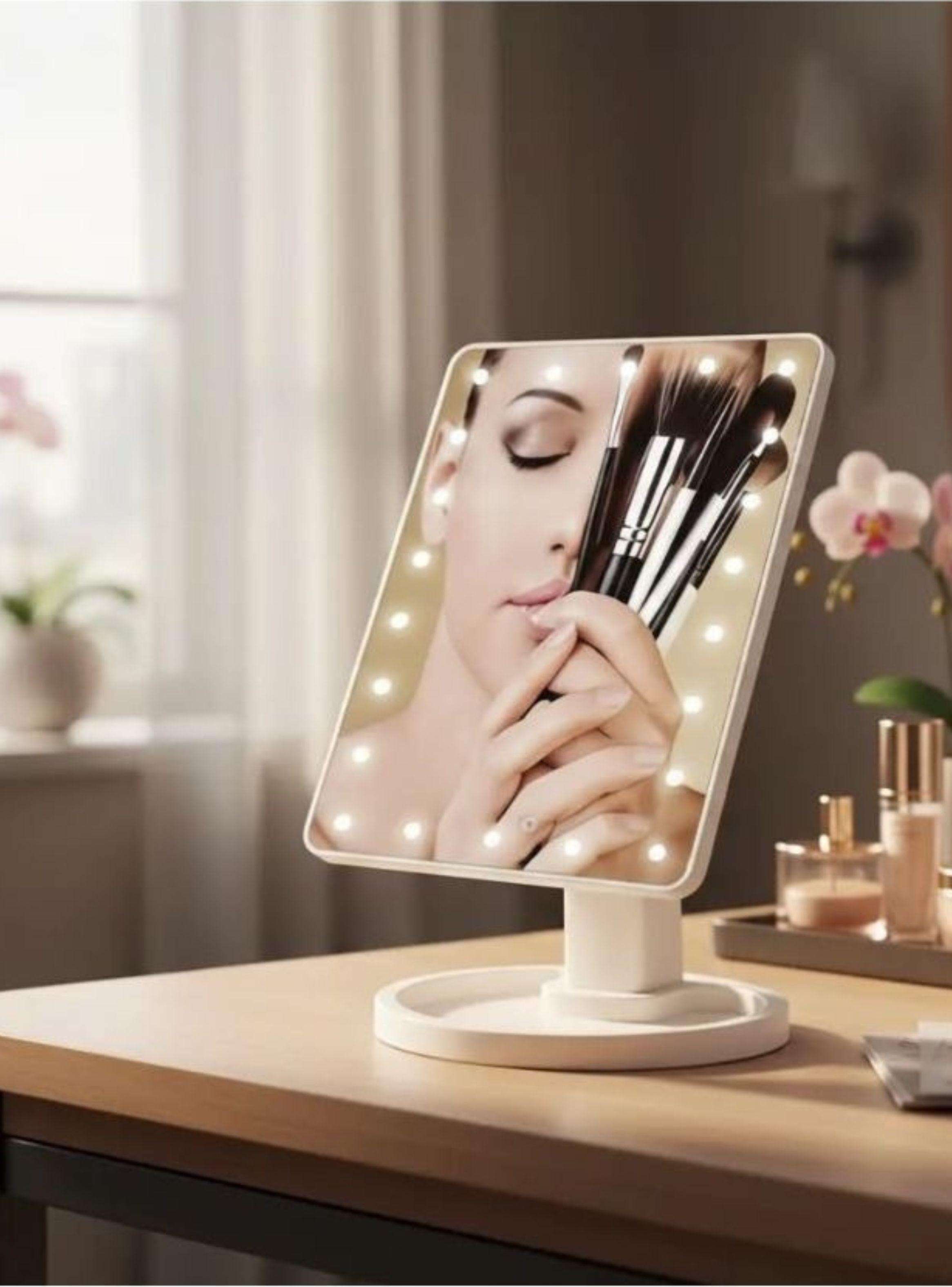Espejo LED Grande Maquillaje Iluminado Tocador Luz Regulable-4