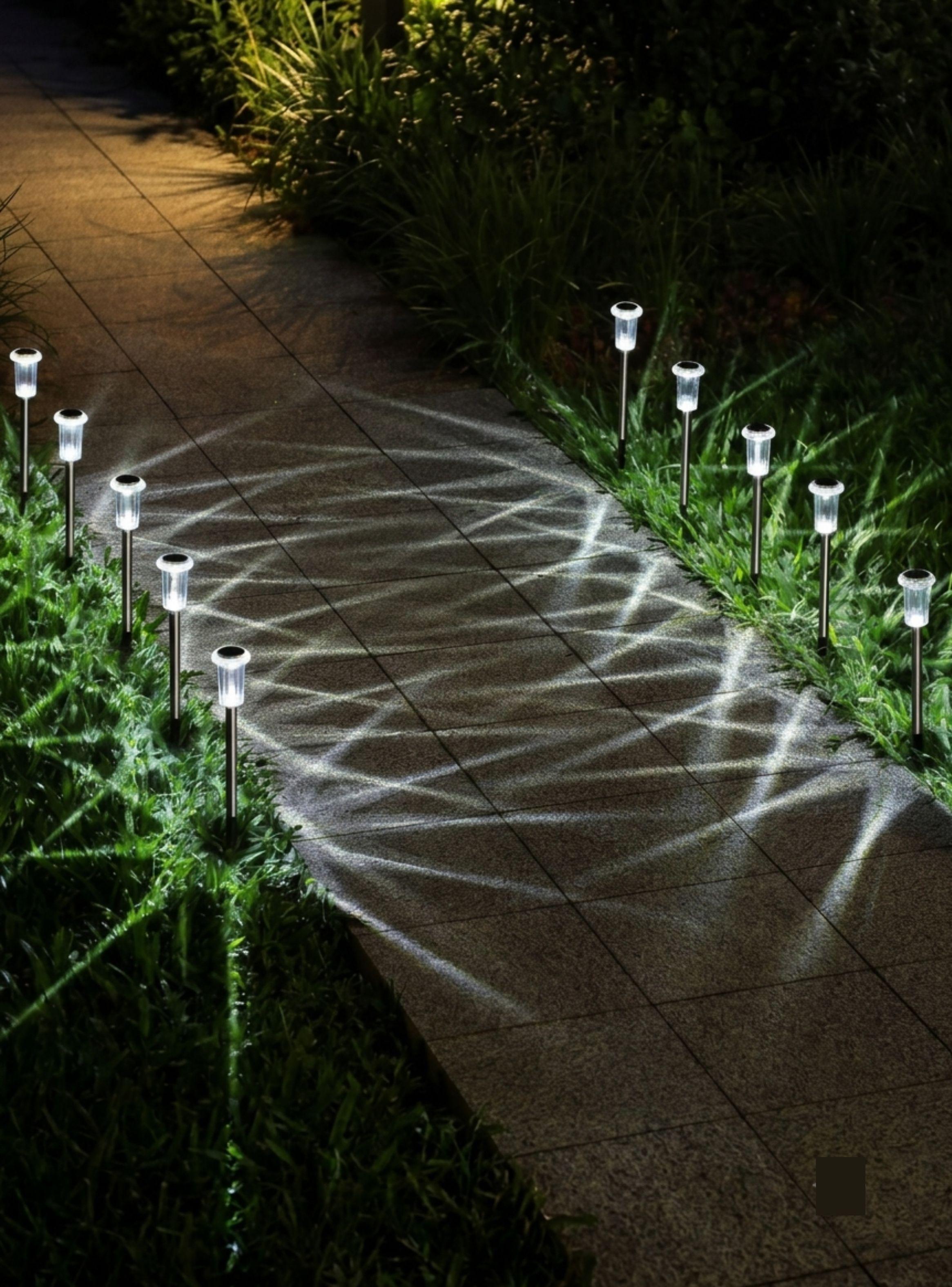 Pack 5 Luces Solares Jardín Estacas Led Exterior Impermeable-4
