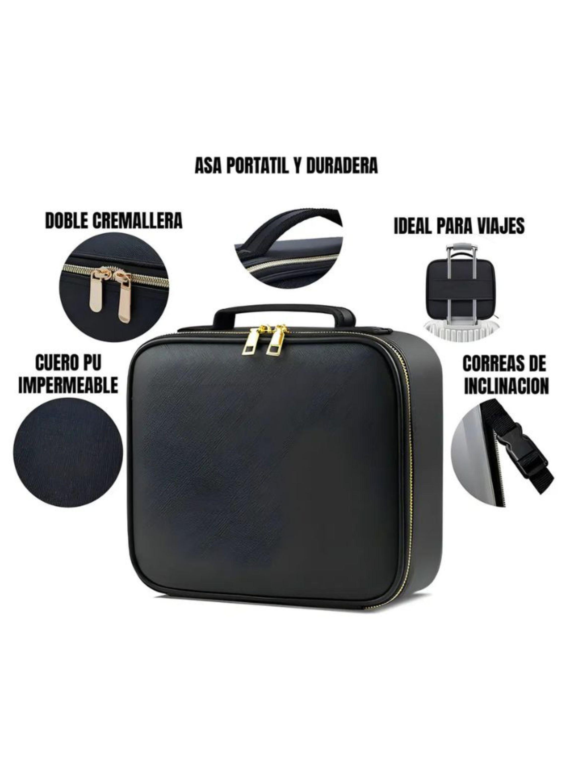 Maletin Maquillaje Con Espejo Led Organizador Portatil-2