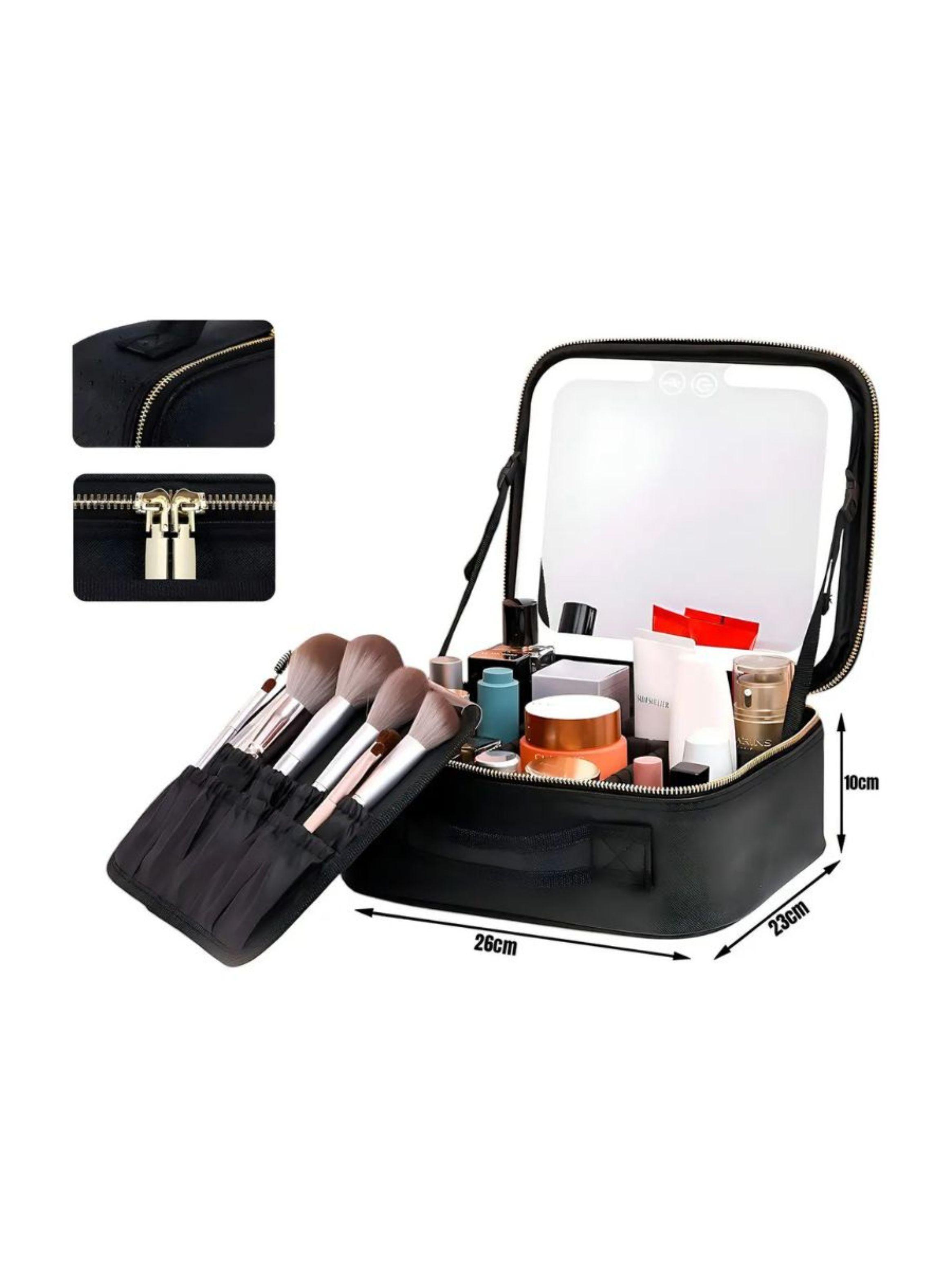 Maletin Maquillaje Con Espejo Led Organizador Portatil-4