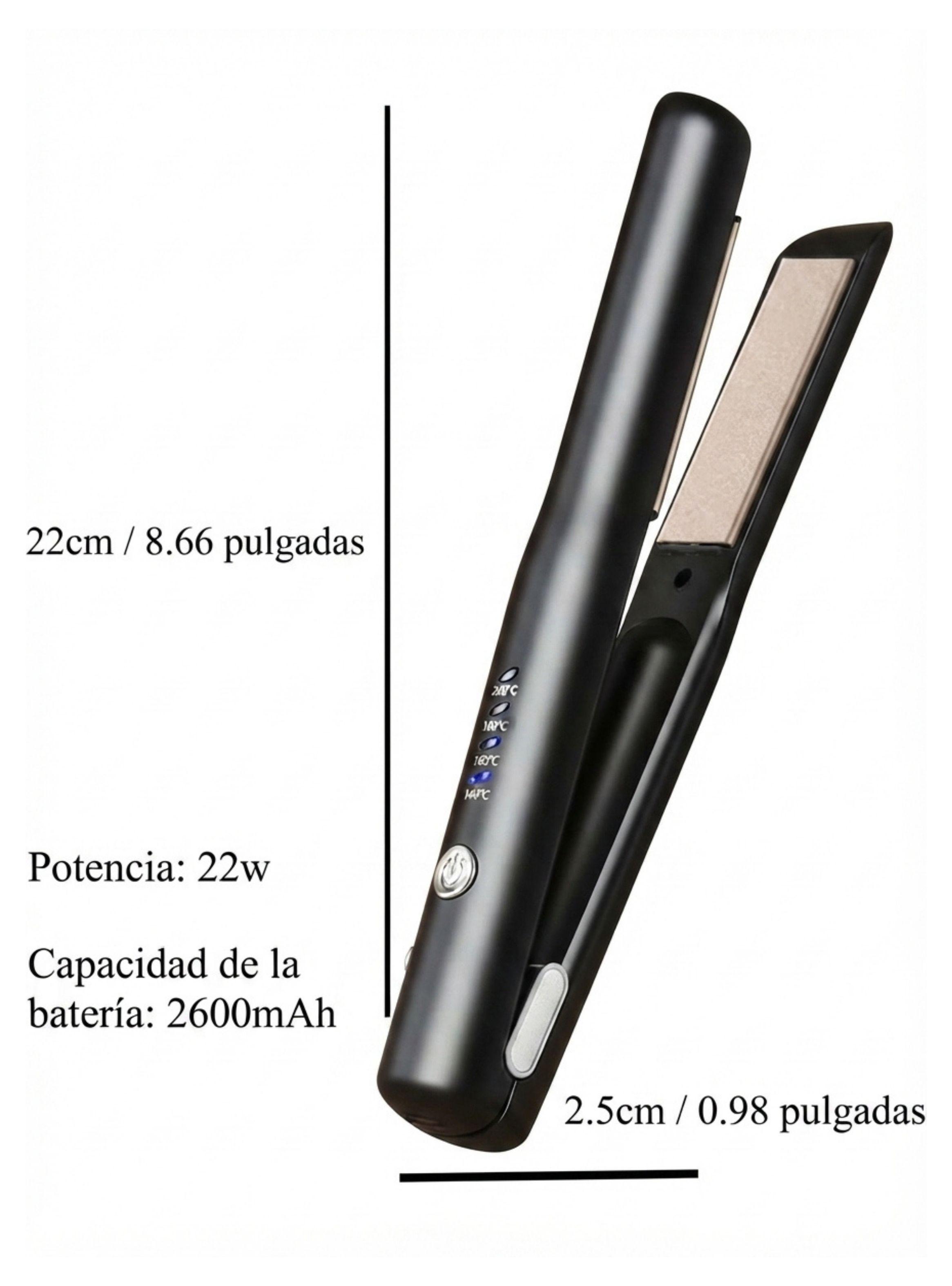 Plancha Alisadora Rizadora Inal mbrica Mini Recargable USB Cer mica 2 En 1-3