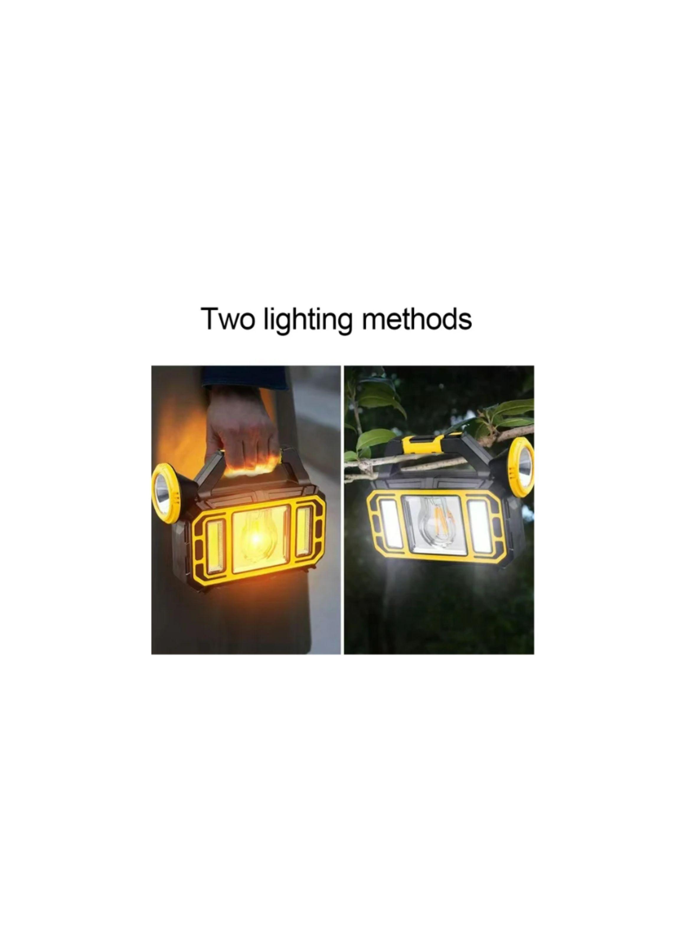 Linterna Led Solar Con 3 Modos Recargable Emergencia-4
