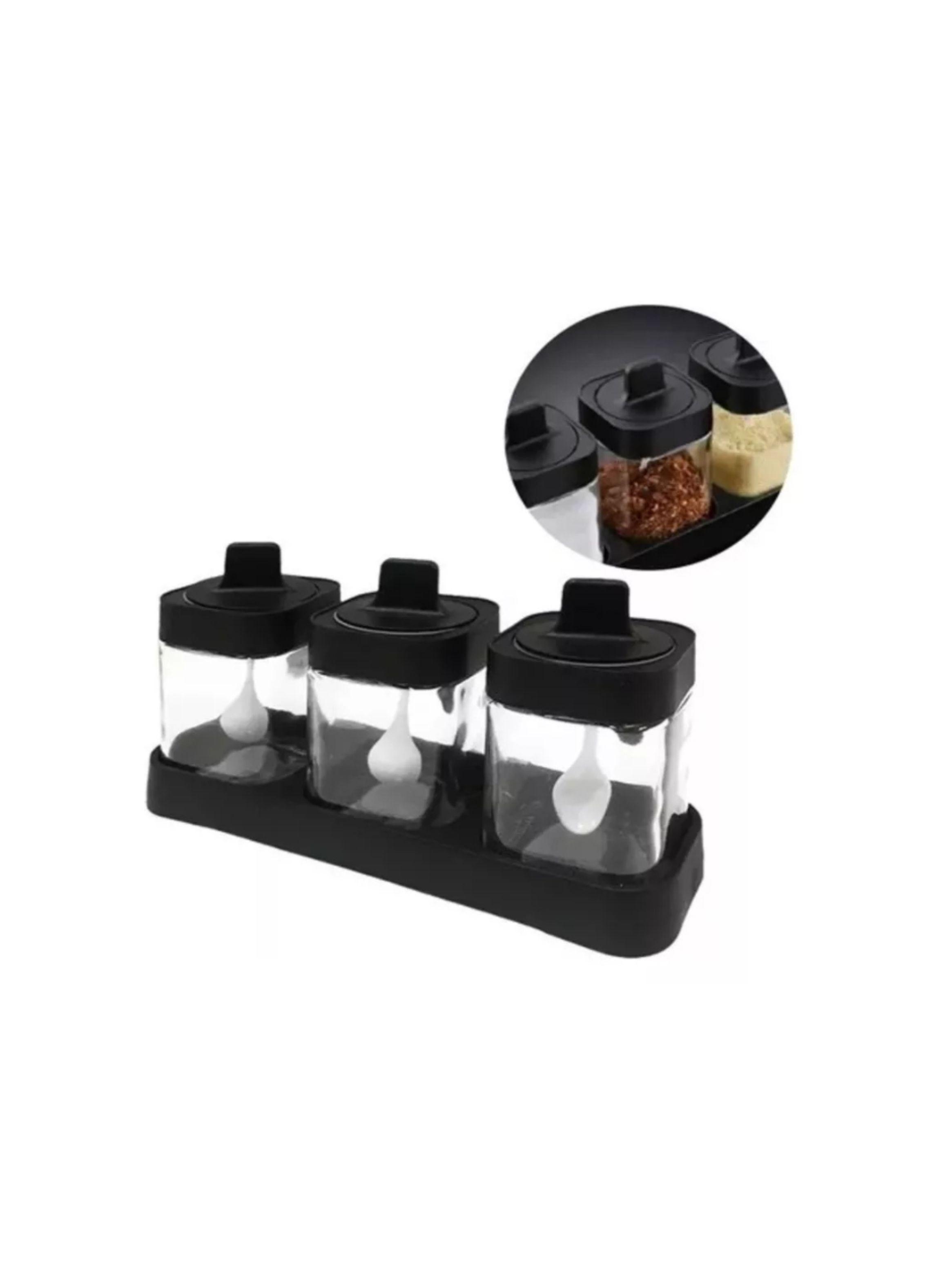 Set 3 Especieros Condimenteros De Vidrio para cocina spice jar-1