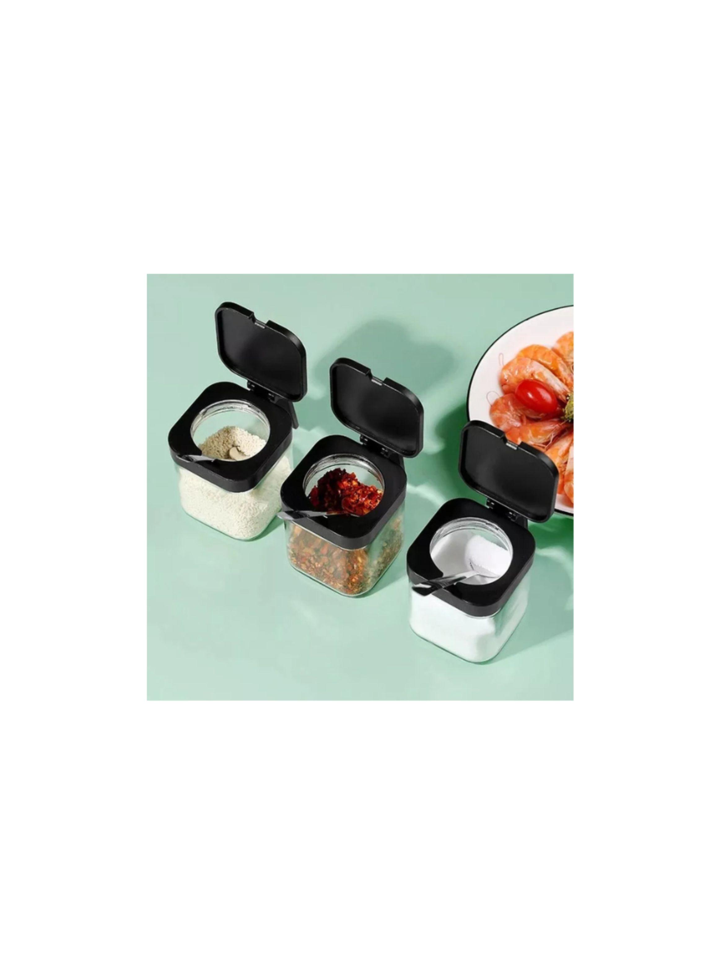 Set 3 Especieros Condimenteros De Vidrio para cocina spice jar-3