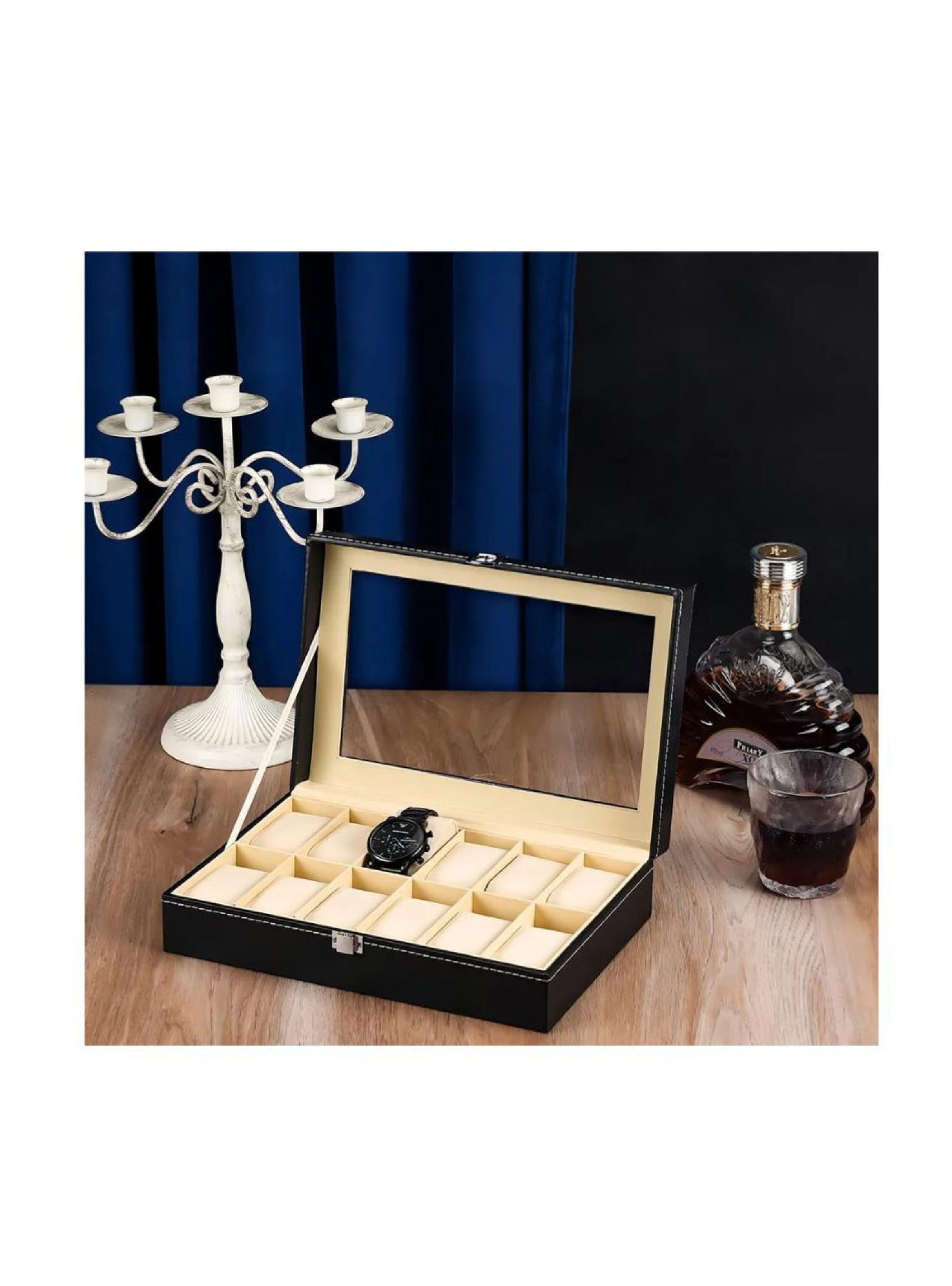 Estuche Alhajero Organizador De Relojes 12 Espacios-4