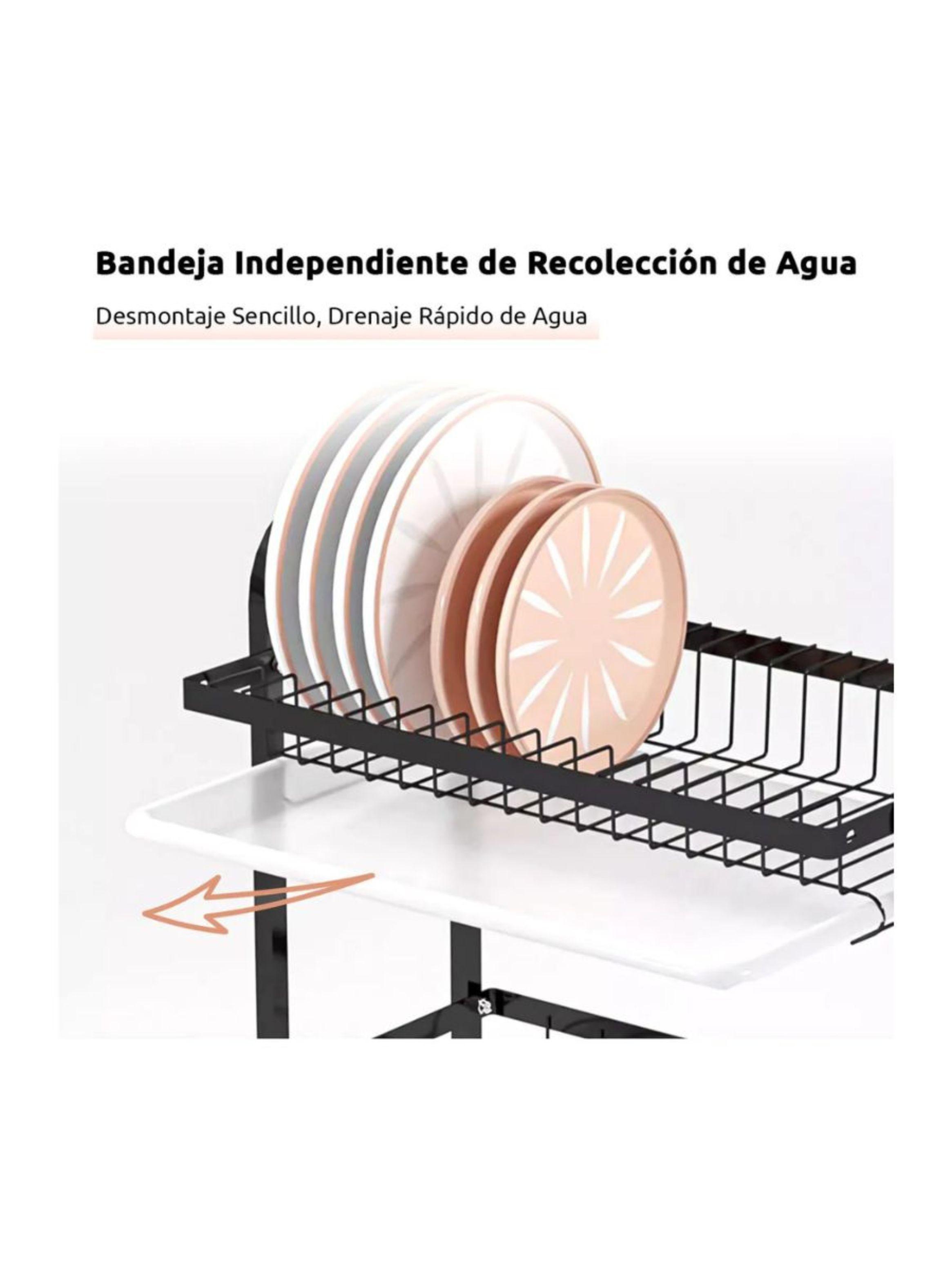 Secador Escurridor De Platos Loza Vajilla 2 Niveles Cocina-3