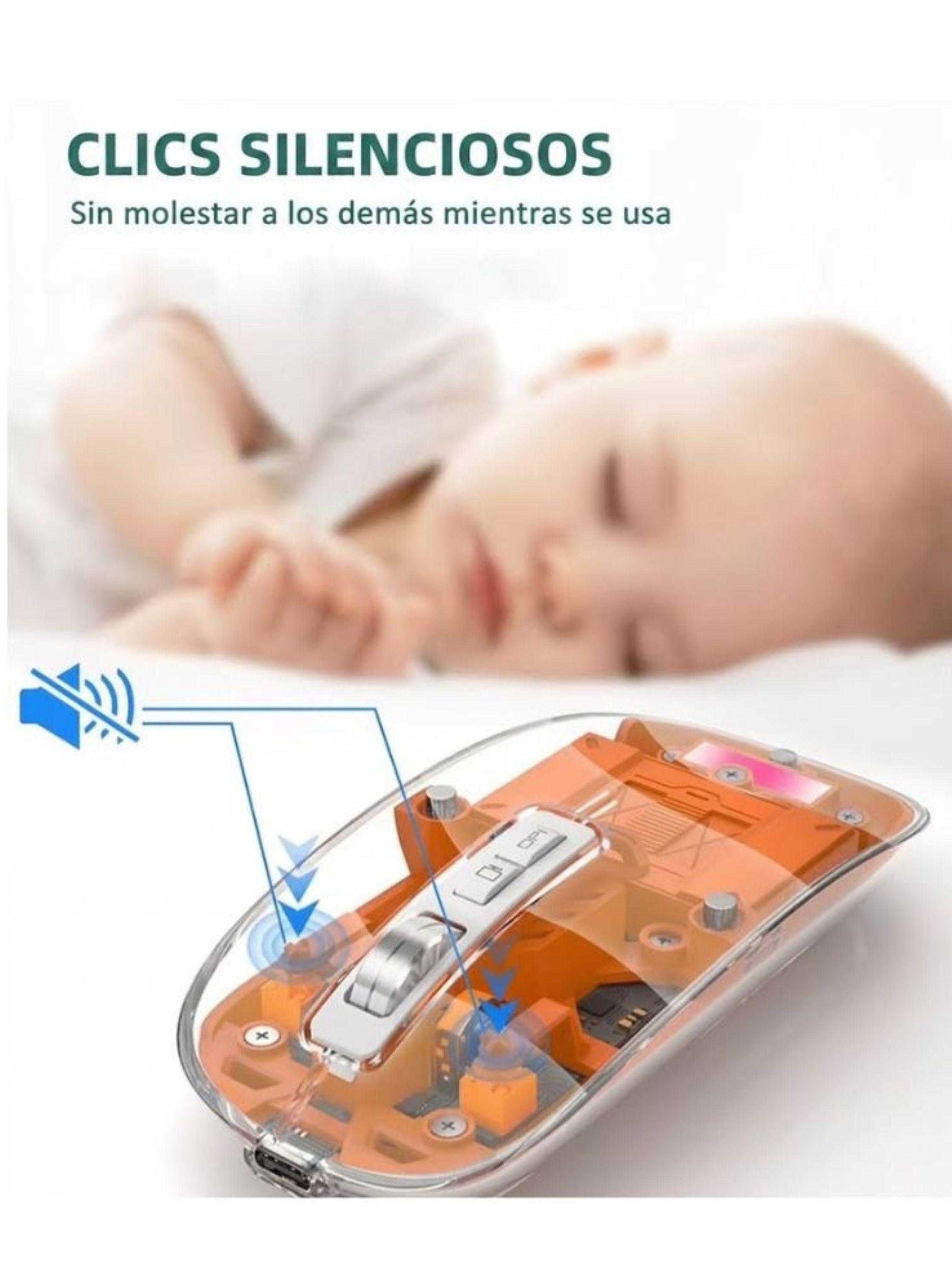 Mouse Inalámbrico Transparente Recargable Bluetooth -1