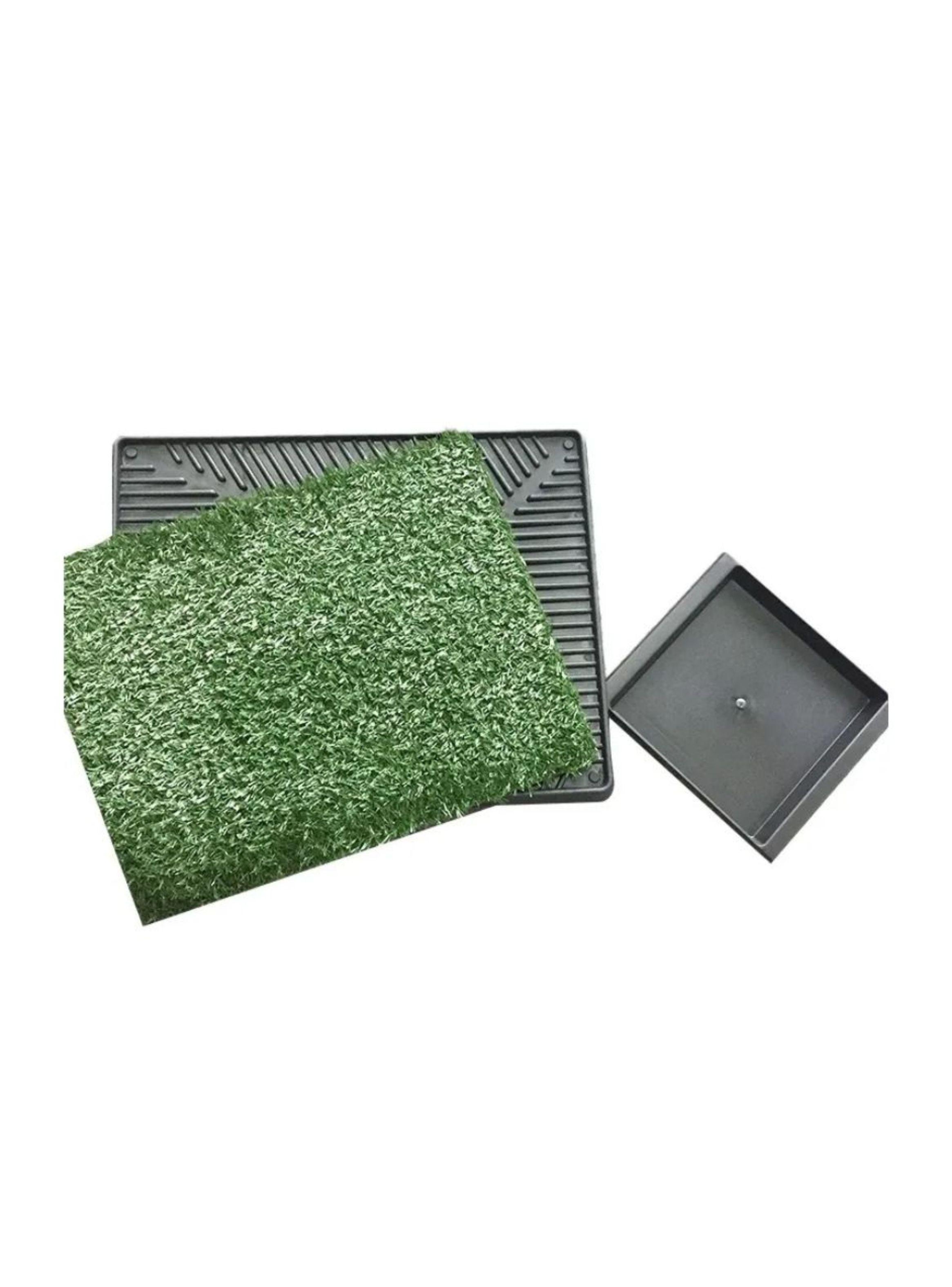 Baño Ecológico Para Perro Césped Sintético Con Bandeja 60x50 Talla M-2