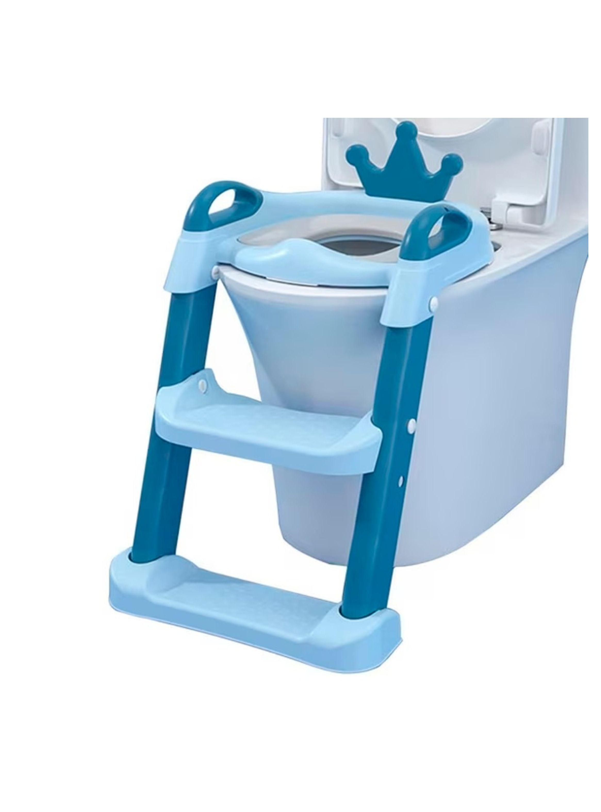 Escalera De Baño Para Niños Diseño Coronita Azul-2