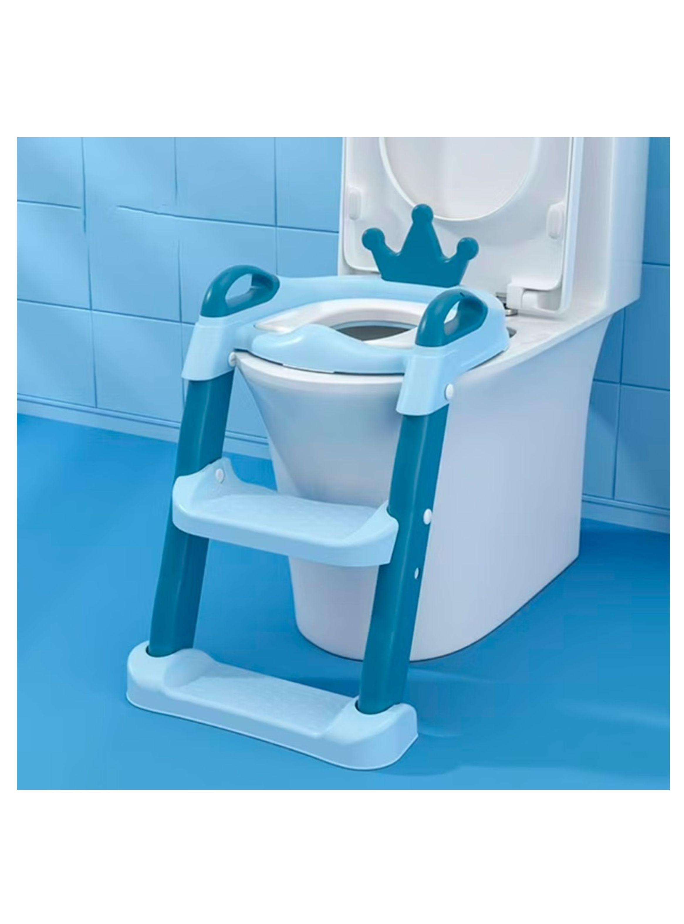 Escalera De Baño Para Niños Diseño Coronita Azul-4
