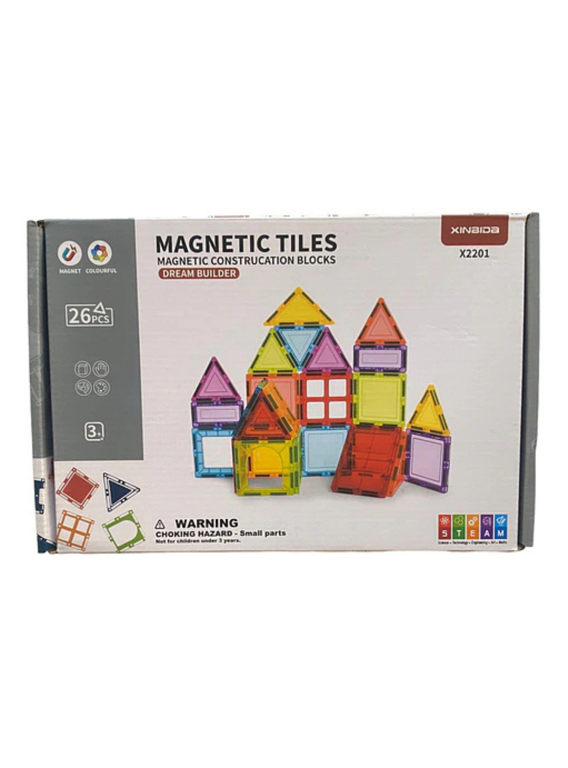 Bloques de Construcción Magnéticos Set Educativo de 26 Piezas-0