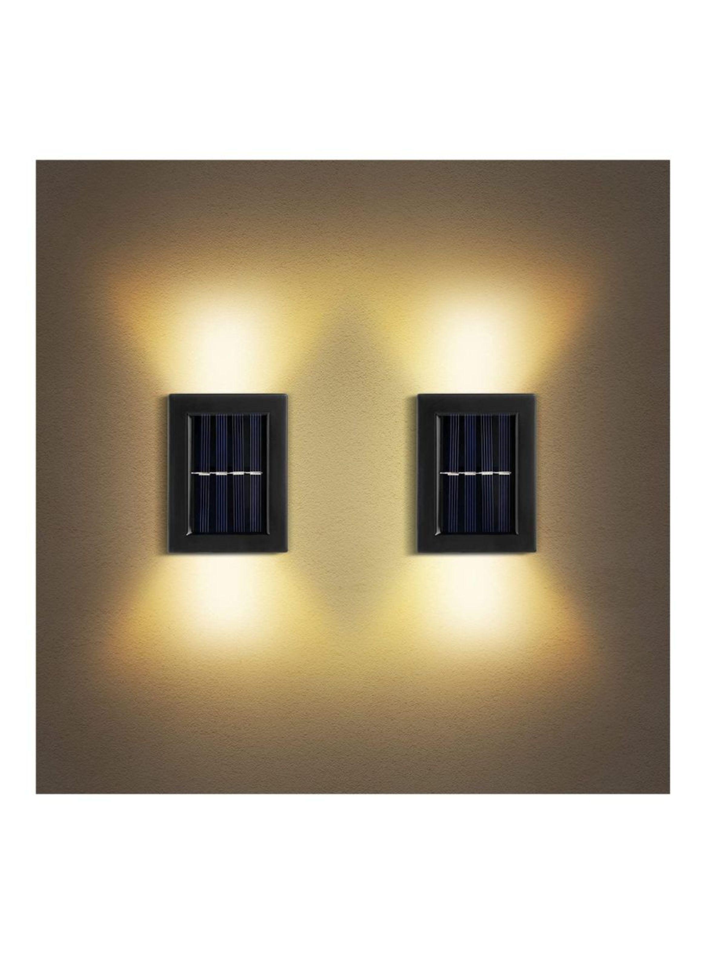 Pack 2 Luces Solares Foco Doble Para Exteriores-2