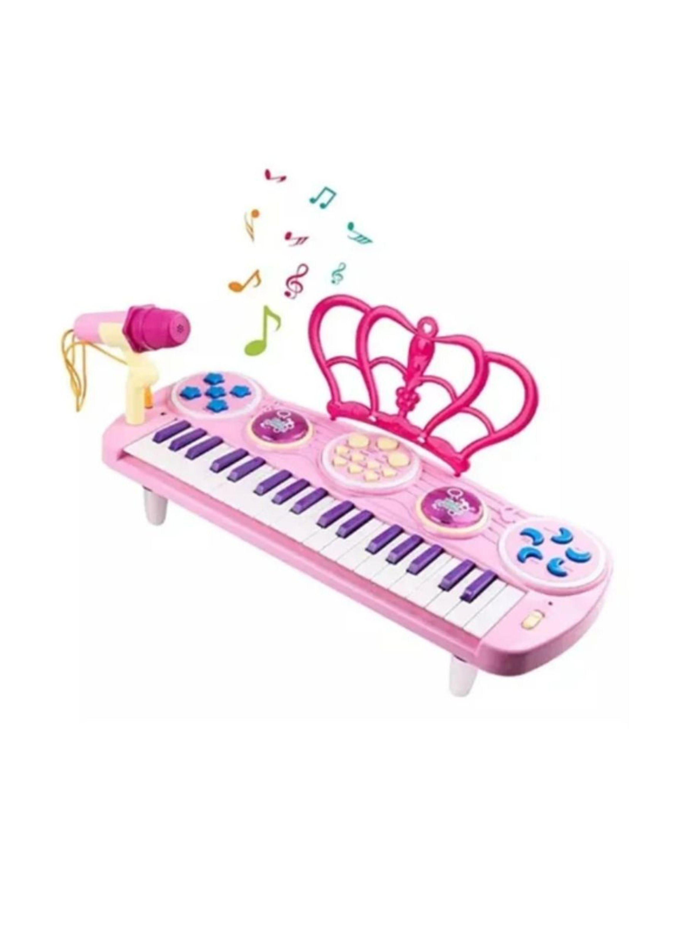 Teclado Piano Para Niños Little Musician Rosa-0