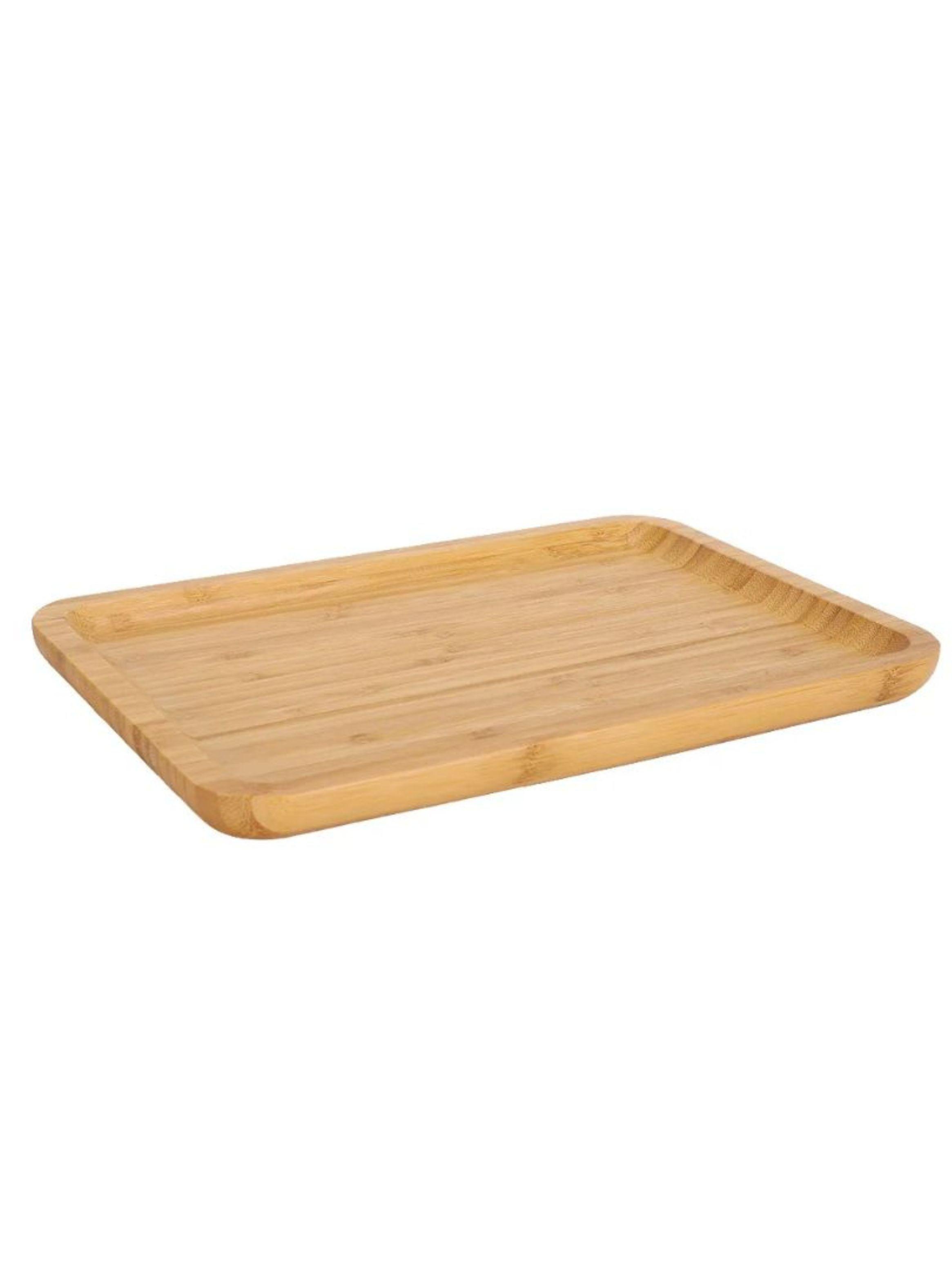 Bandeja Decorativa de Madera Rectangular Adorno Multiuso-2