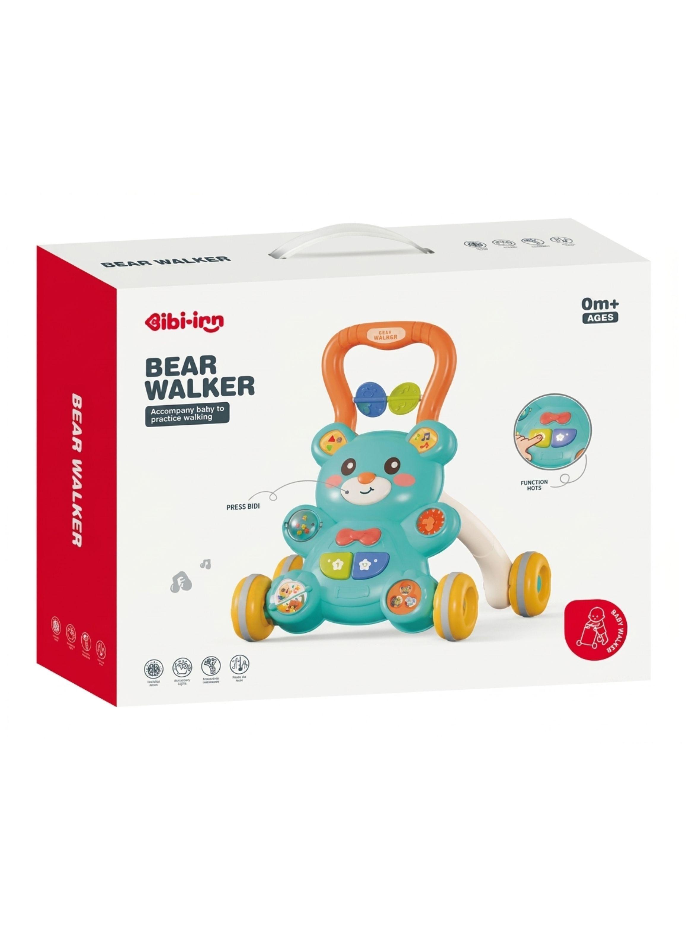 Andador y Mesa Didáctica 2 en 1 Interactivo Musical para Bebés Diseño Osito-3