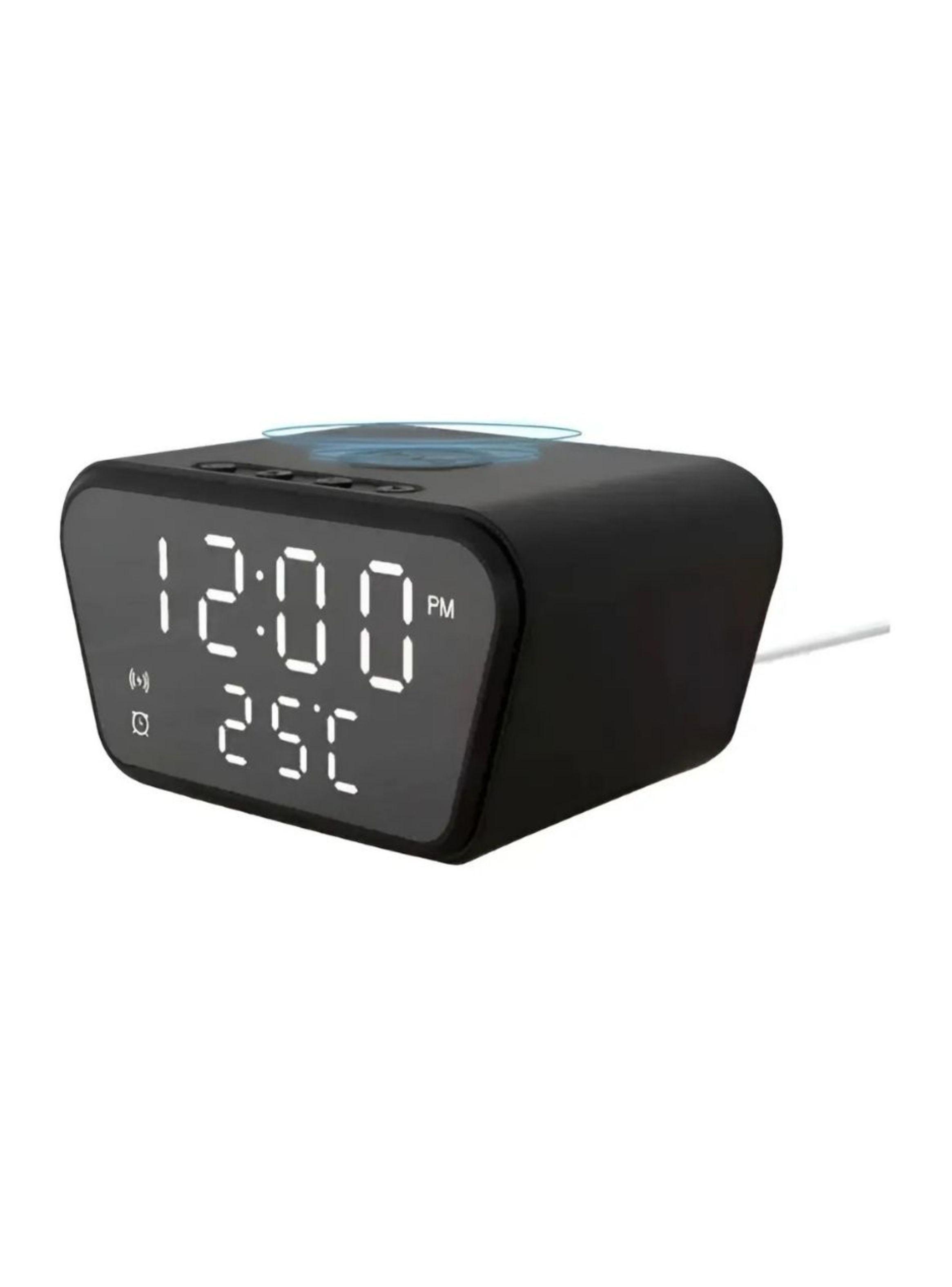 Reloj Despertador Con Cargador Inalámbrico Y Termómetro-2