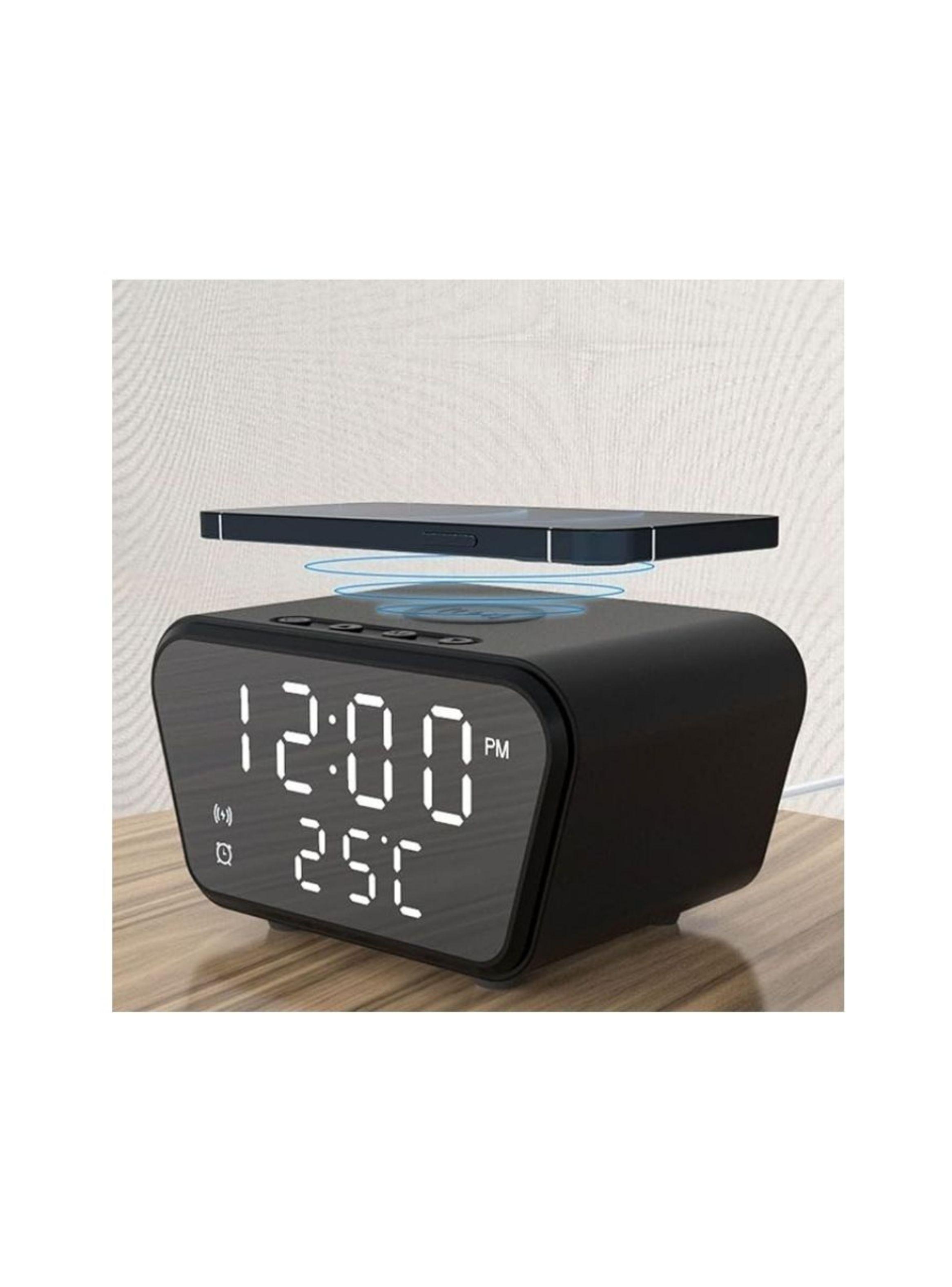 Reloj Despertador Con Cargador Inalámbrico Y Termómetro-5