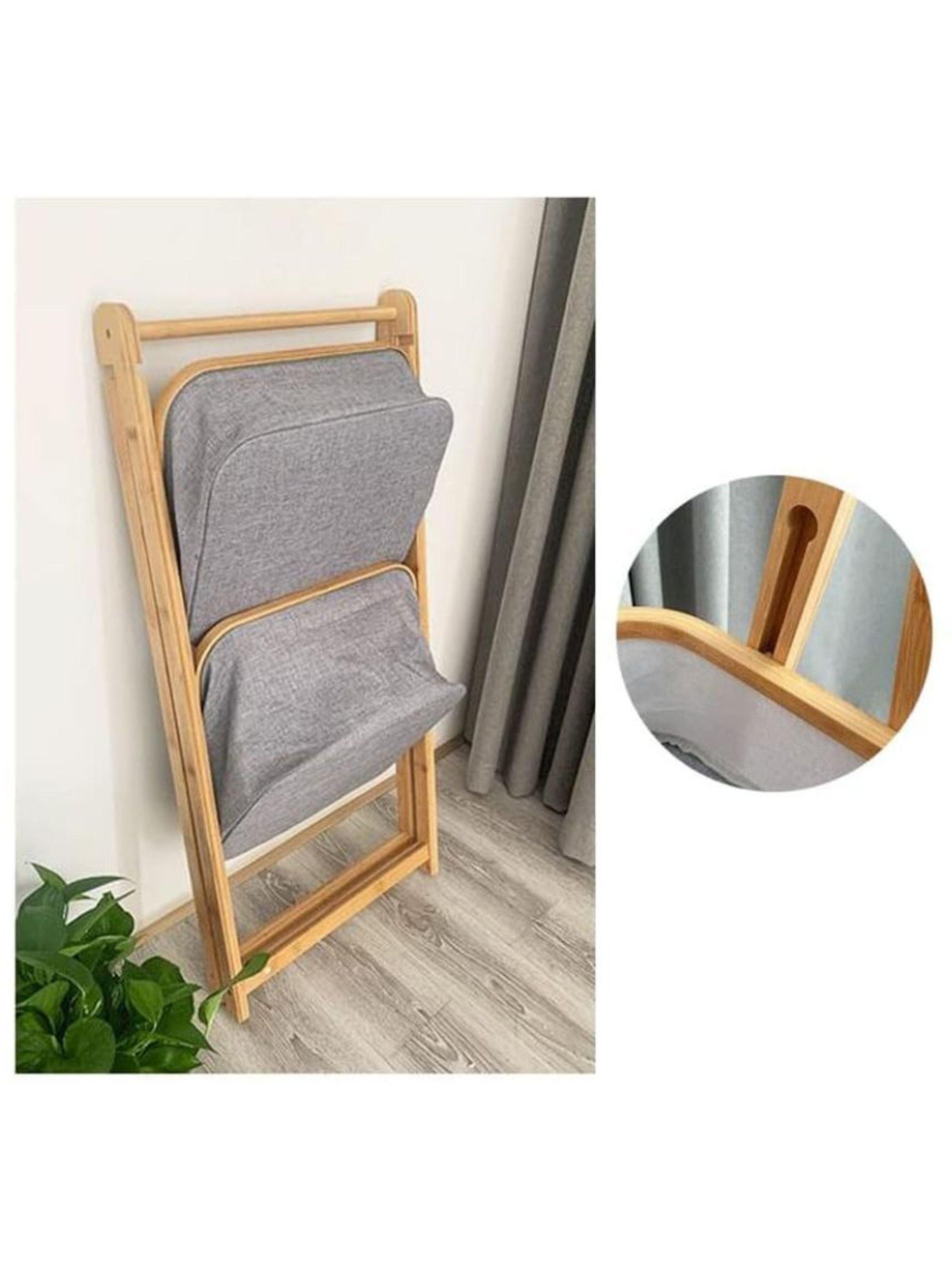 Estante De Almacenamiento De 2 Niveles Con Cesto Plegable-2