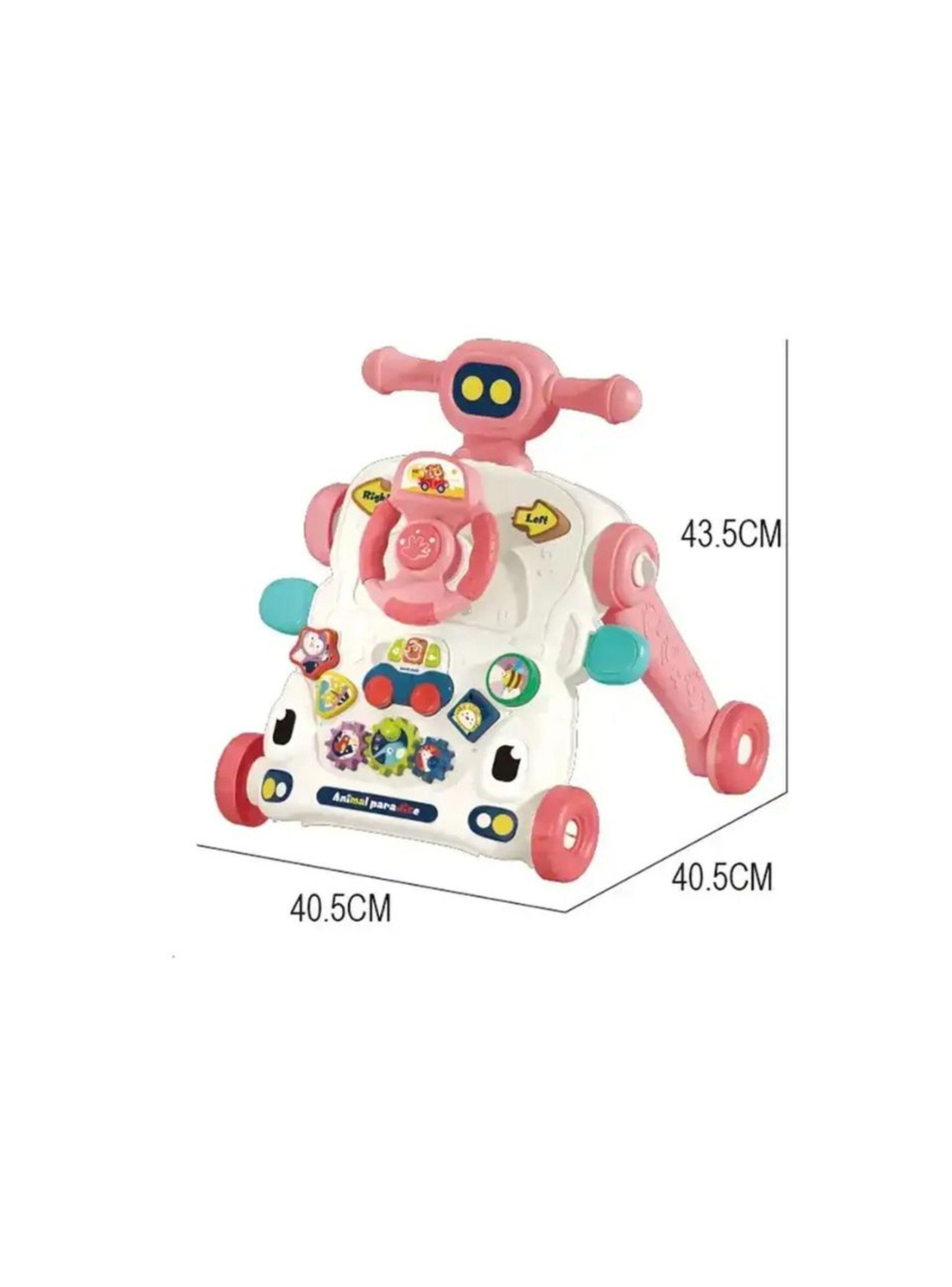 Andador Caminador Bebé Musical Multifuncional 3 En 1 Rosa-2