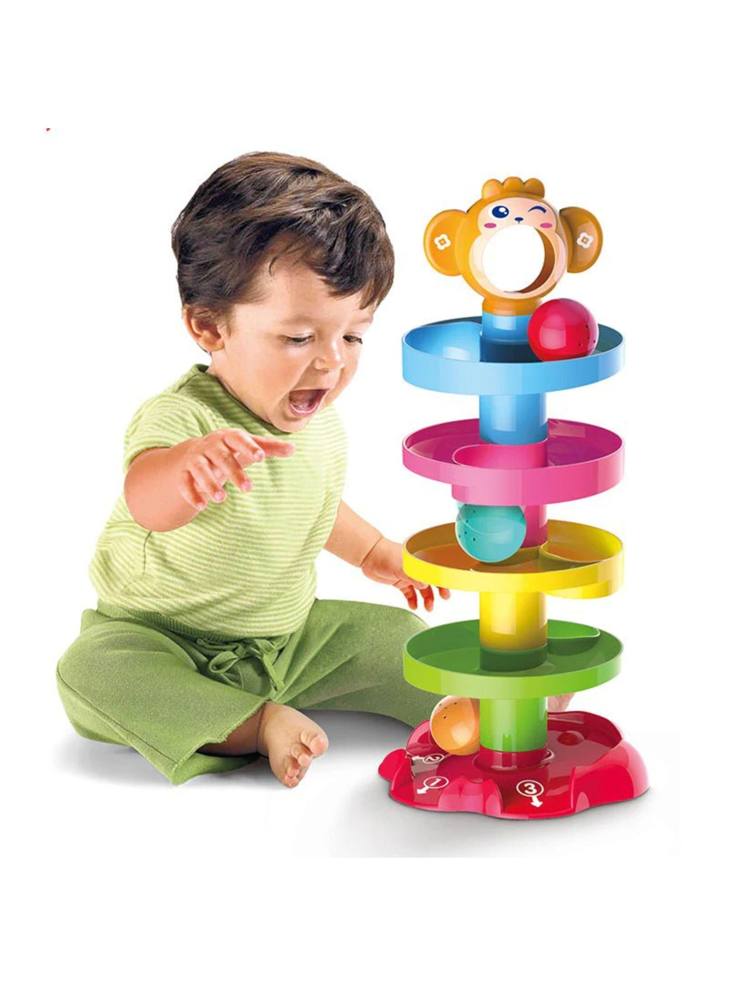 Torre de Tobogán con Pelotas para Bebés Juguete Didáctico de Coordinación-2