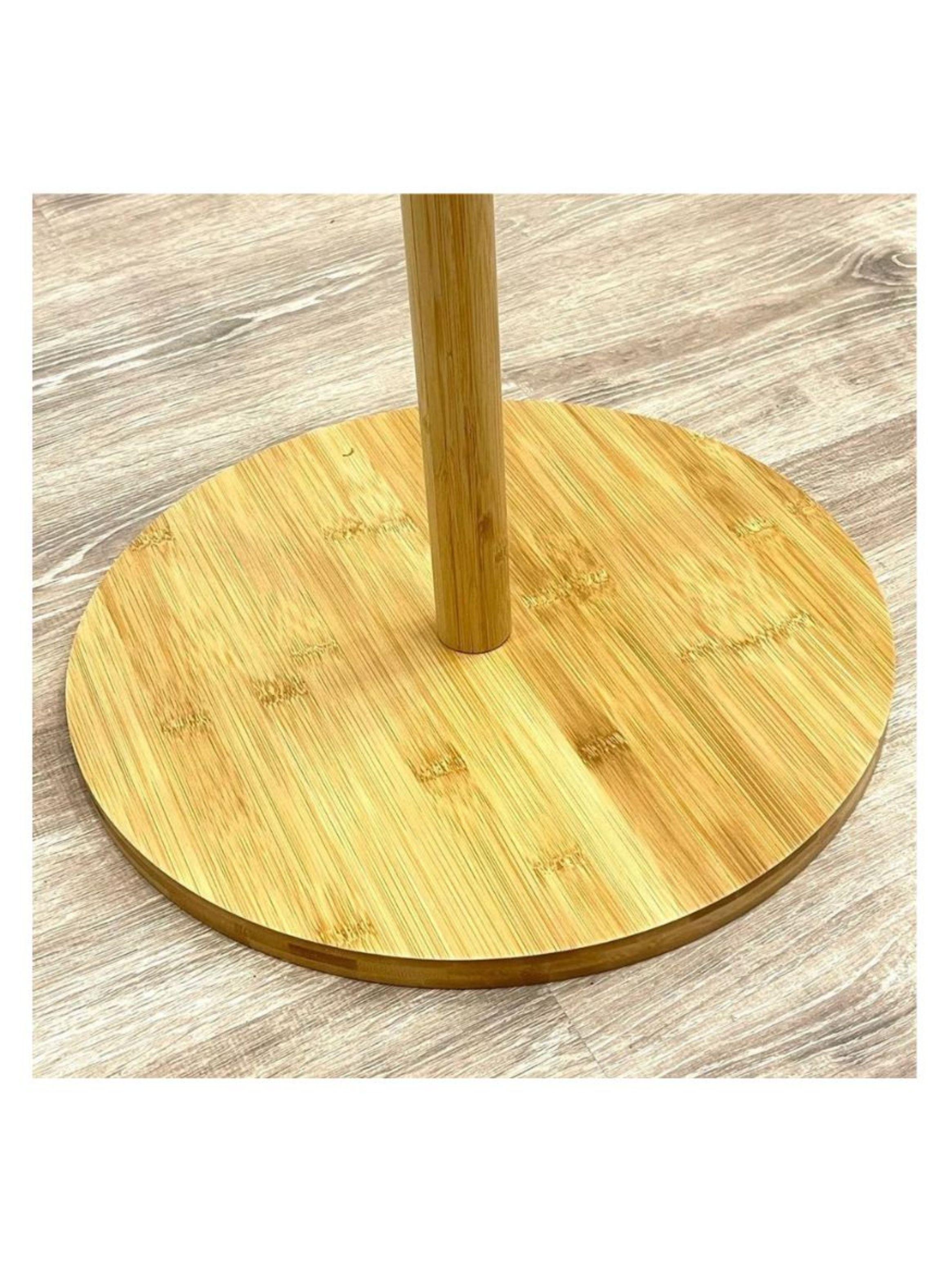 Perchero Madera Bambú 8  Ganchos-4