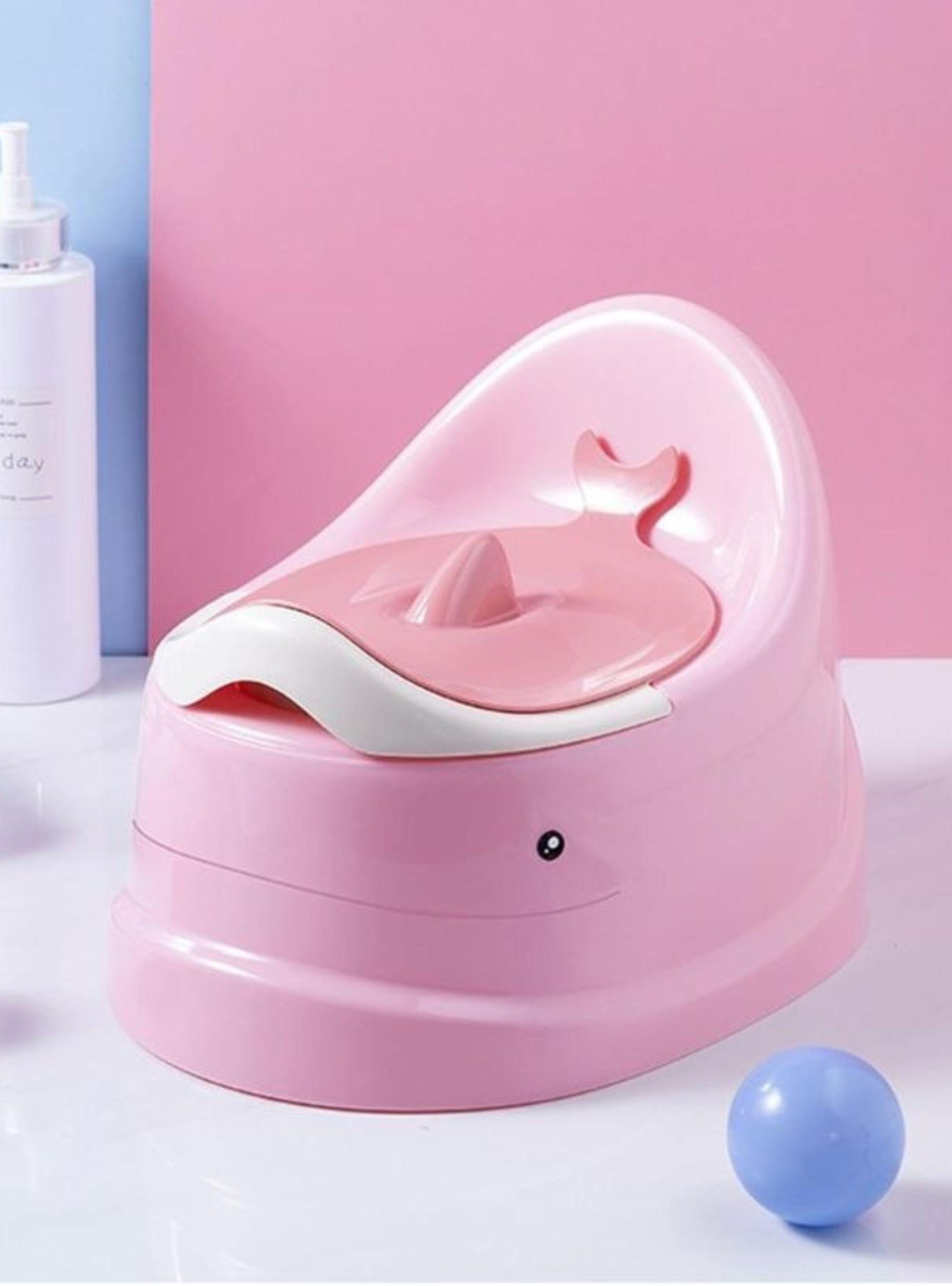  Pelela Bacinica Infantil Diseño Ballena Baño Bebé Rosa-2