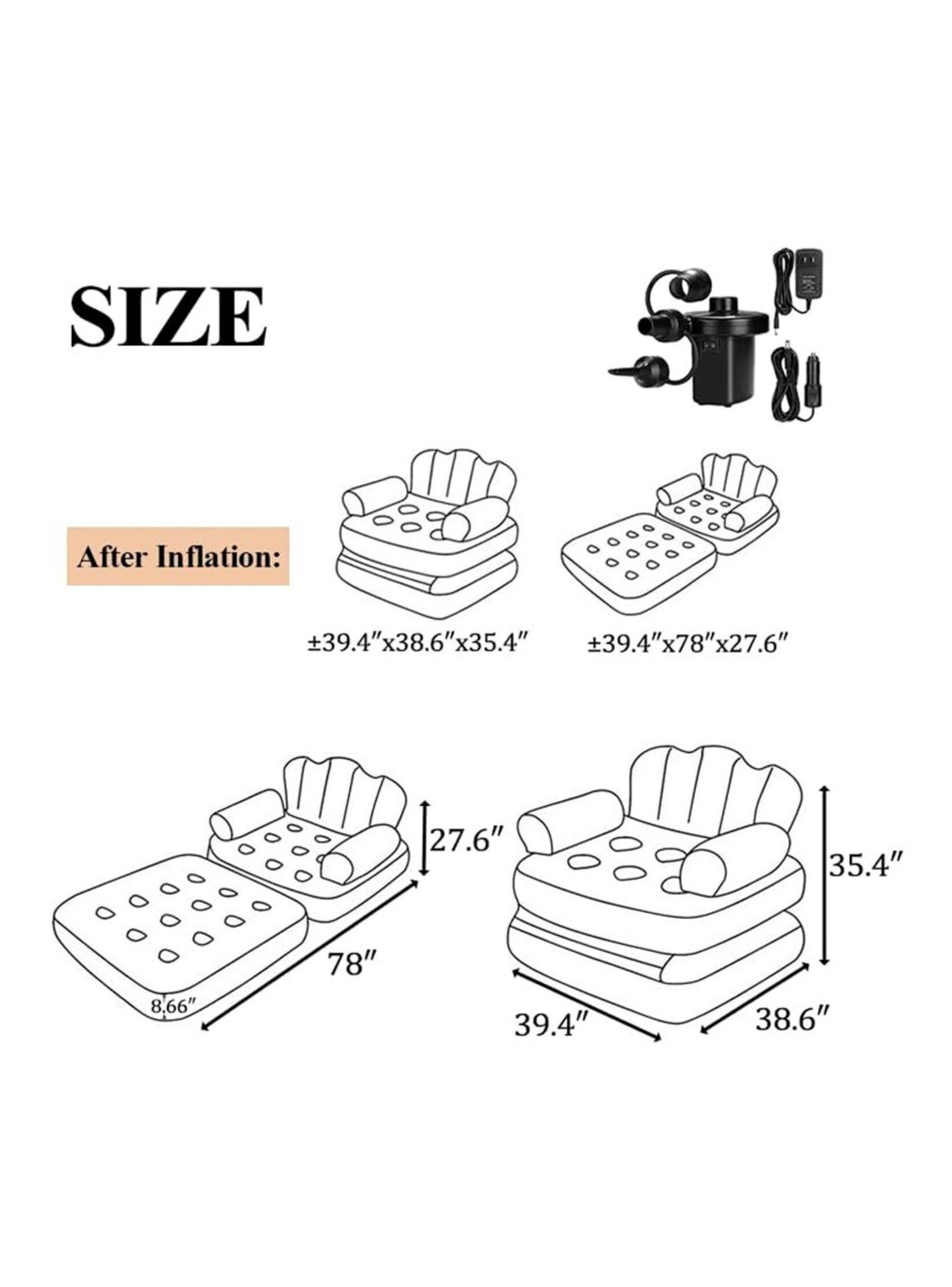 Sofá Cama Inflable De Doble Capa-2