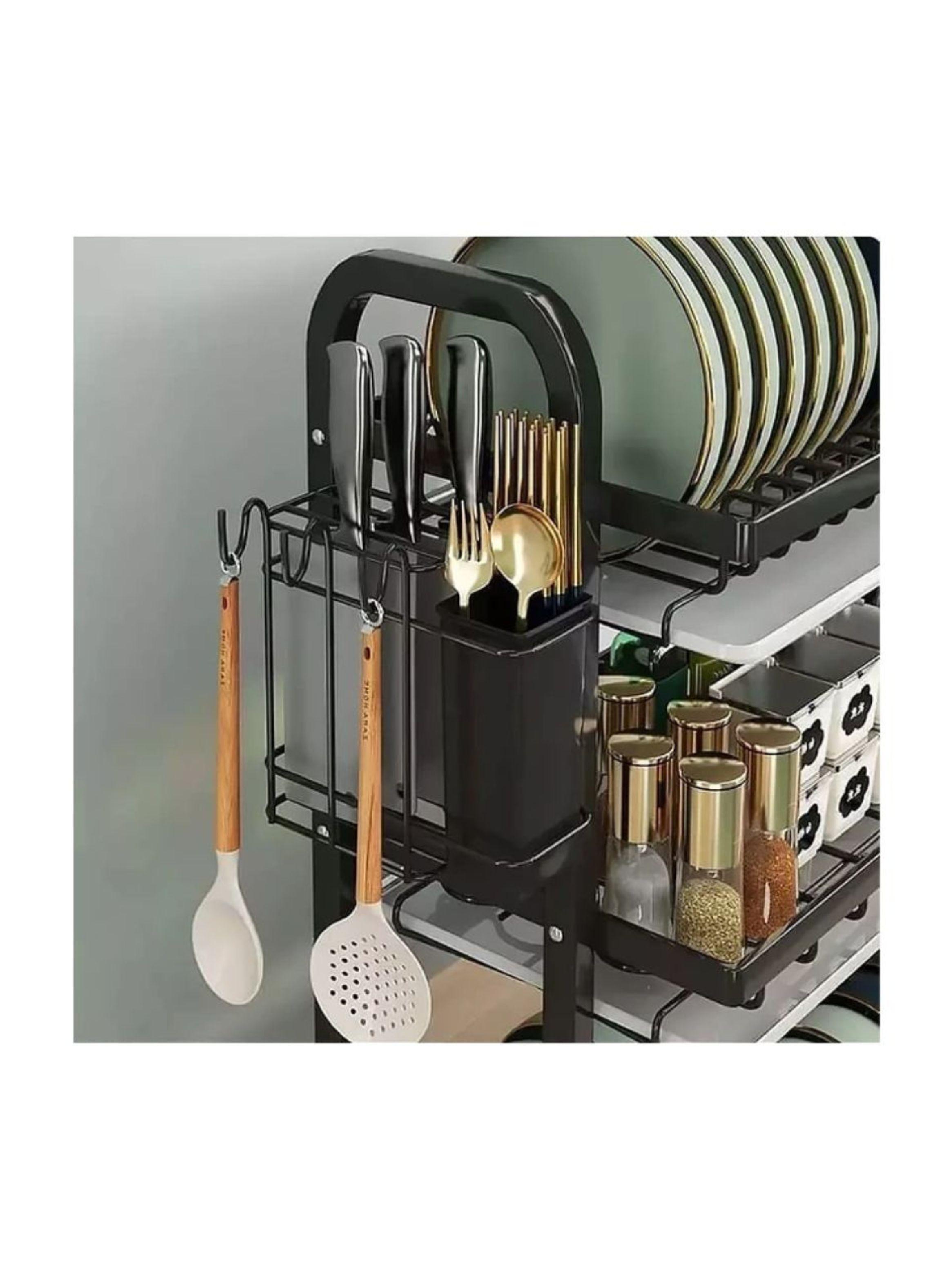 Secador Escurridor De Platos 3 Niveles Acero Inoxidable-5