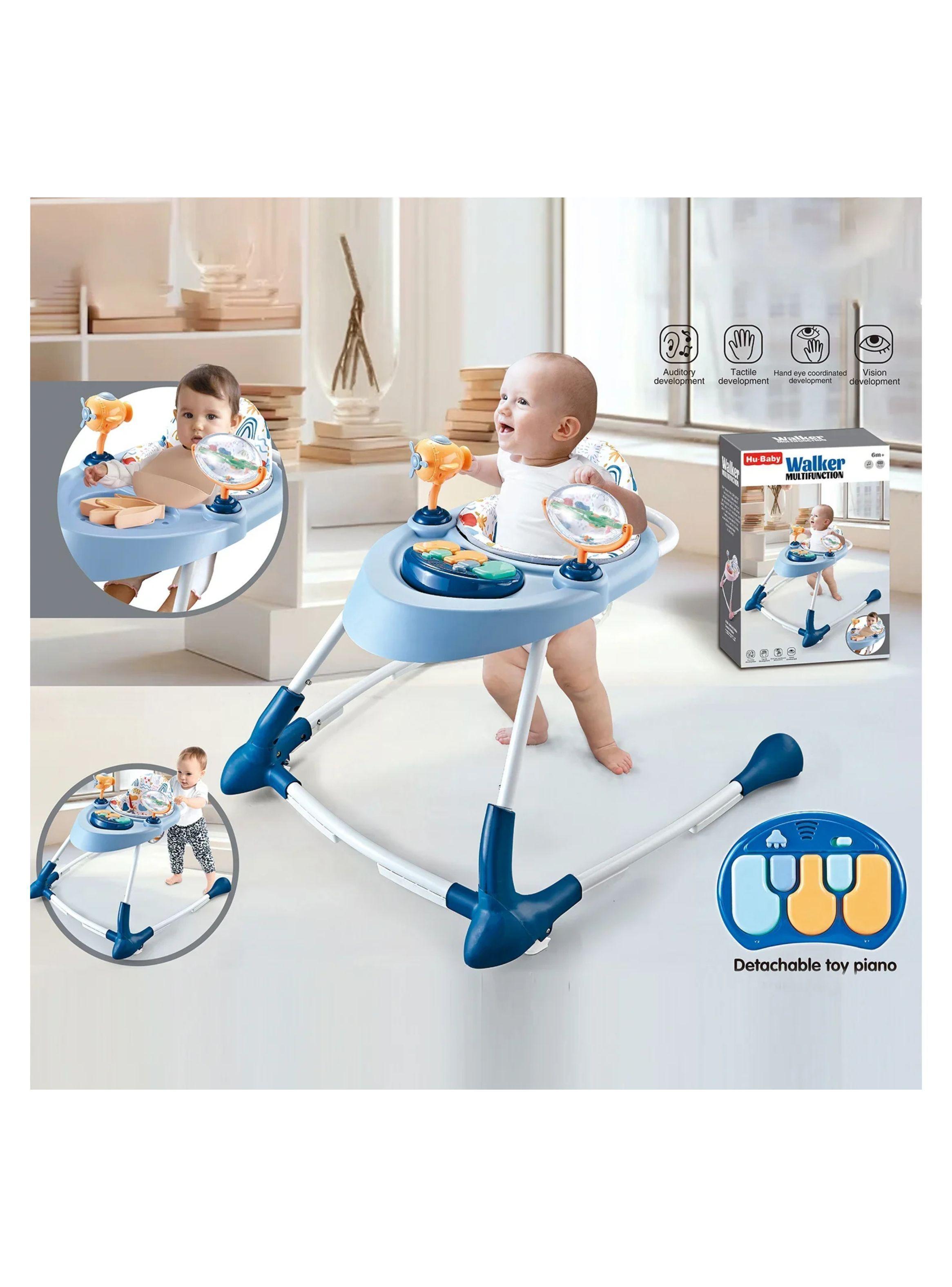 Andador Multifuncional para Bebé Anticaída con Música y Piano-3