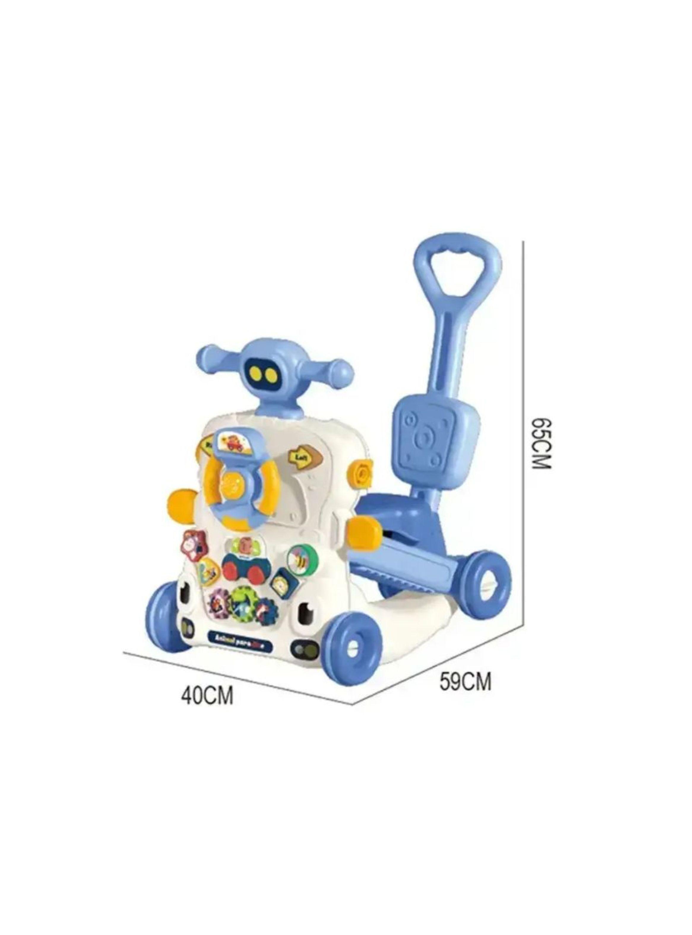 Andador Caminador Bebé Musical Multifuncional 3 En 1 Azul-2