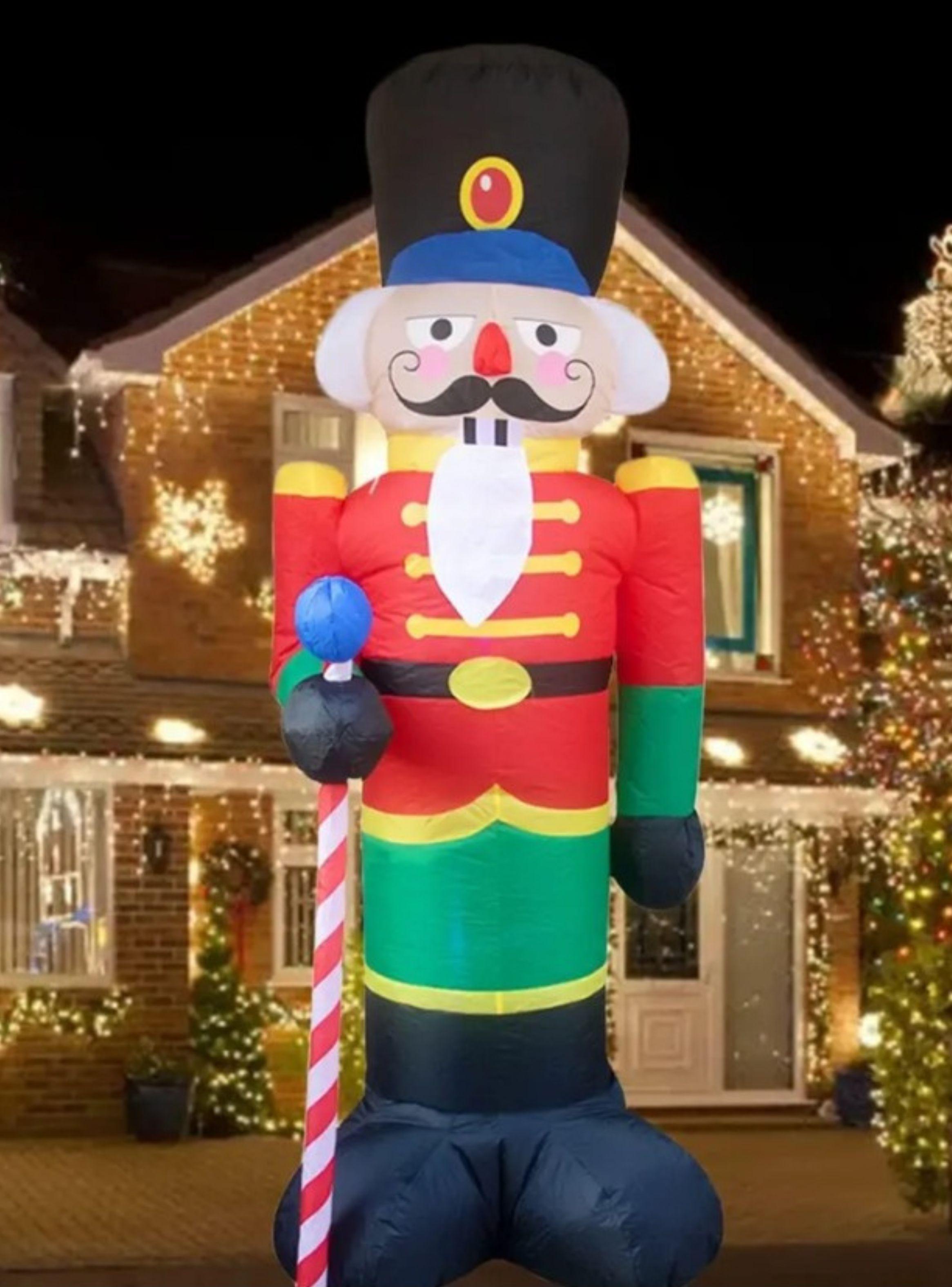  Soldado Cascanueces Inflable Navidad Con Luces Led 240cm-3